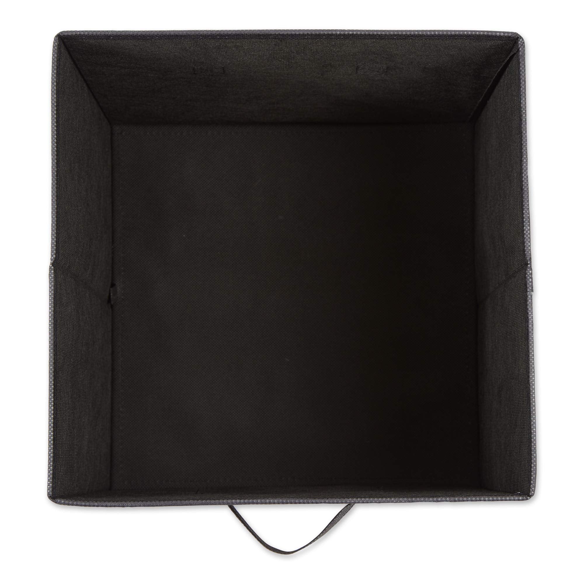 DII Non Woven Storage Collection Polka Dot Collapsible Bin  Black & Gold  Small Set  11x11x11 Cube  2 Piece