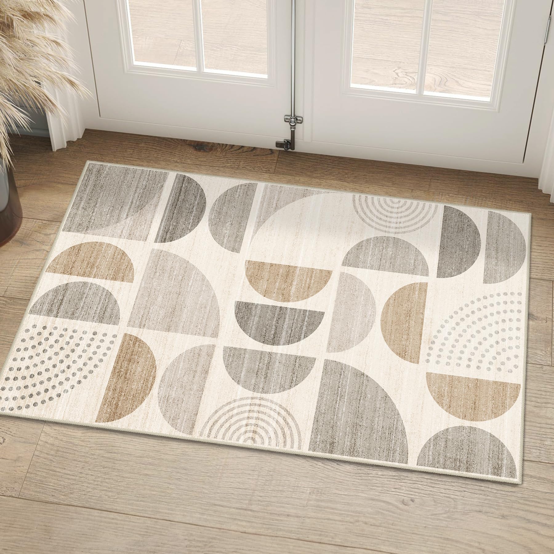 MUJOO Boho Small Rug Washable,2x3 Area Rugs for Entryway Bathroom Entry Entrance Kitchen,Front Door Mat Soft Throw Carpet Non Sl