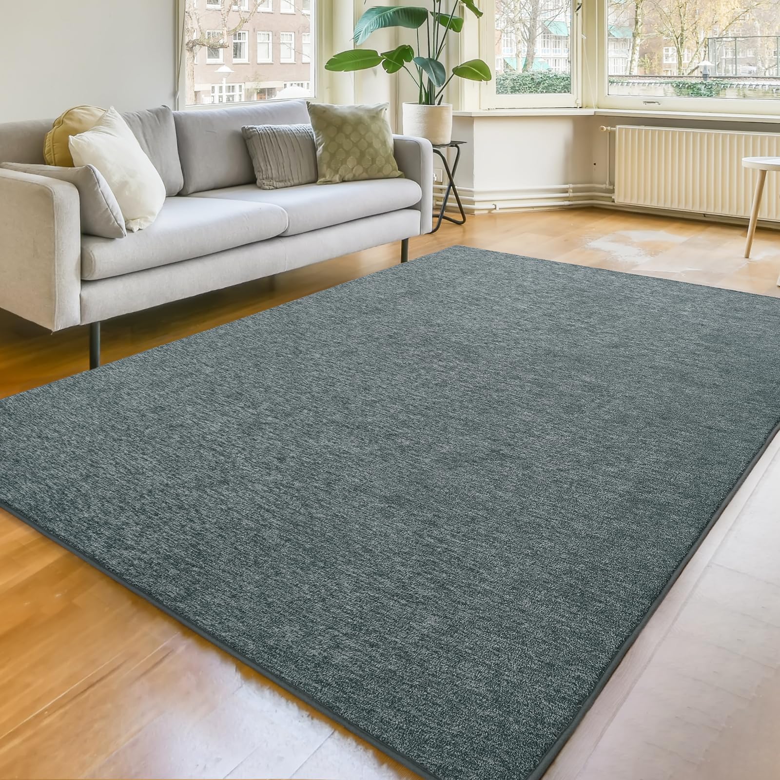 Amearea Modern Soft Area Rug, Chic Color Washable Rugs for Living Room, Home Decor Fluffy Carpet, Cute Accent Kids Rugs for for 