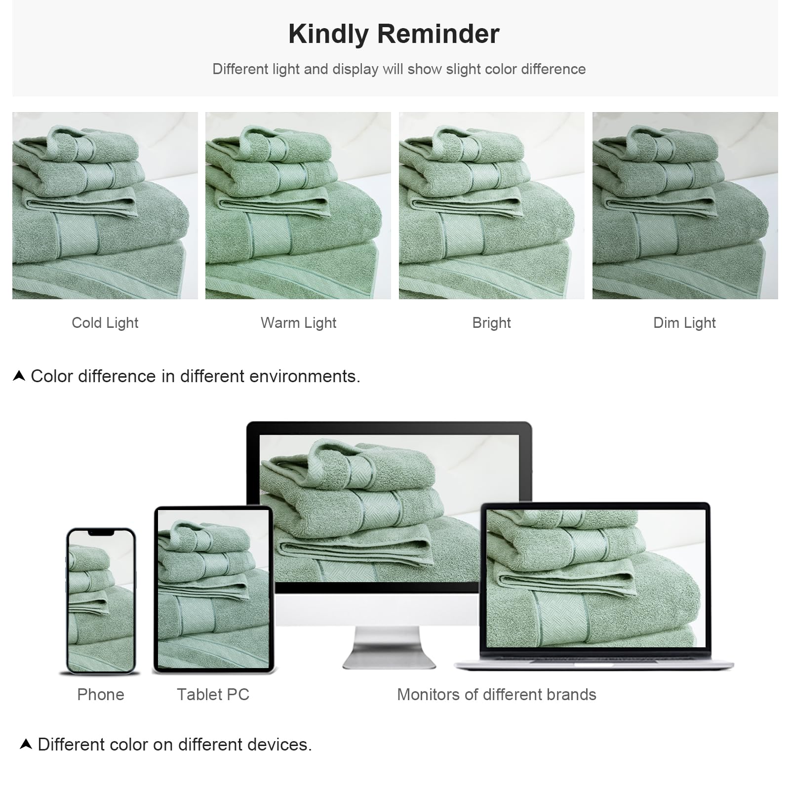 Cozyart Sage Green Bath Towels Set 6 Piece, 2 Bath Towels 2 Hand Towels 2 Washcloths, Luxury 100% Turkish Cotton 650Gsm Hotel Qu