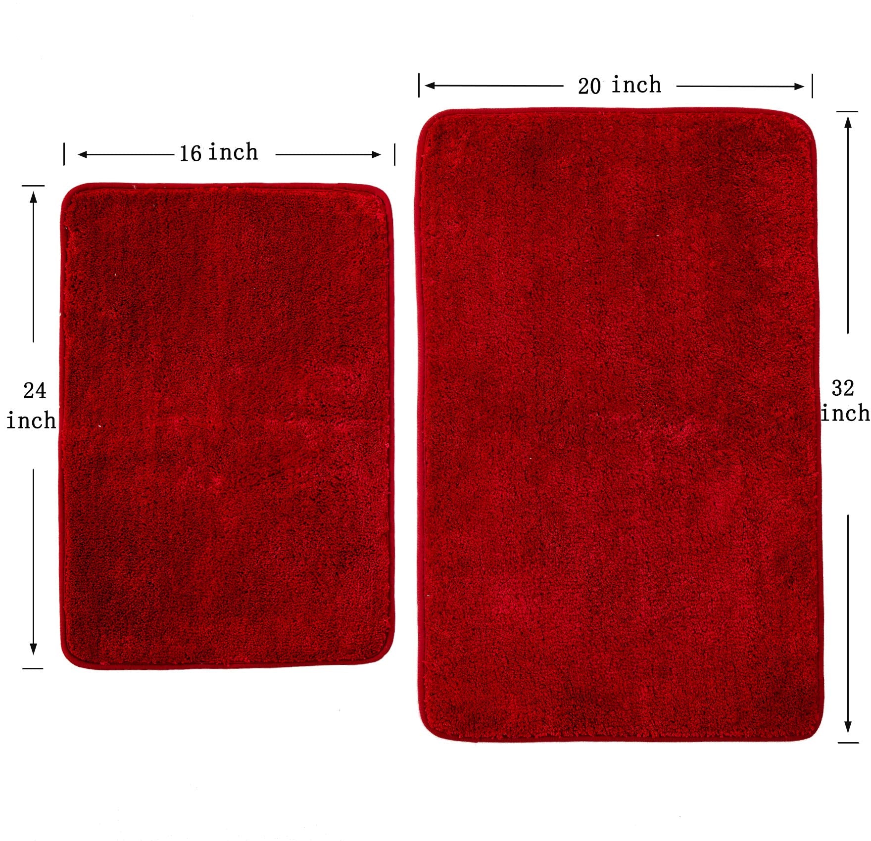 Dshxl 2 Piece Bathroom Rugs And Mats Sets, Soft Bath Mats For Bathroom With Non-Slip Backing, Machine Washable Microfiber Absorb