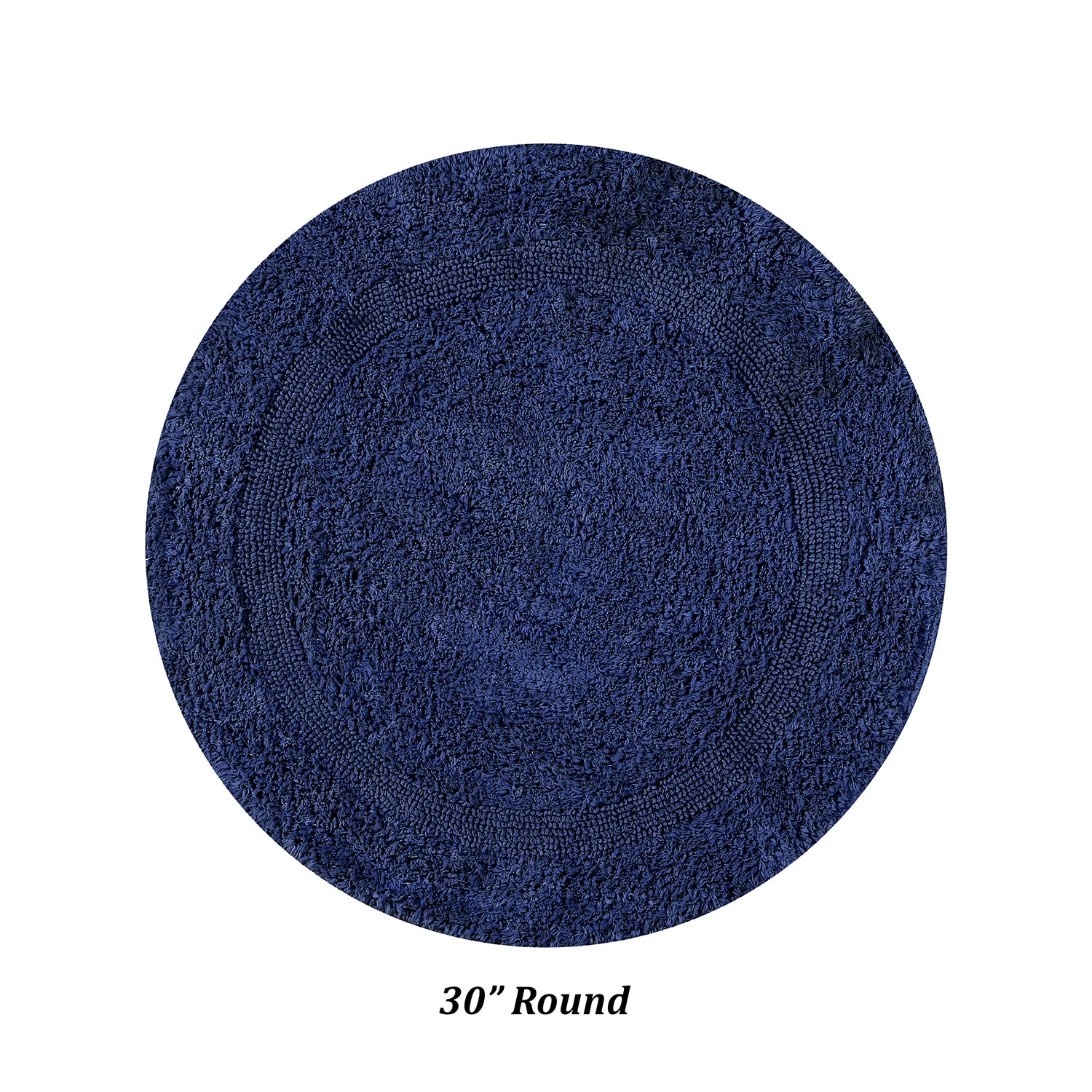 Better Trends 100% Cotton Lux Collection Bath Mats, Navy - Tufted, Absorbent Reversible Bath Mat, Machine Washable, Quick-Dry, G