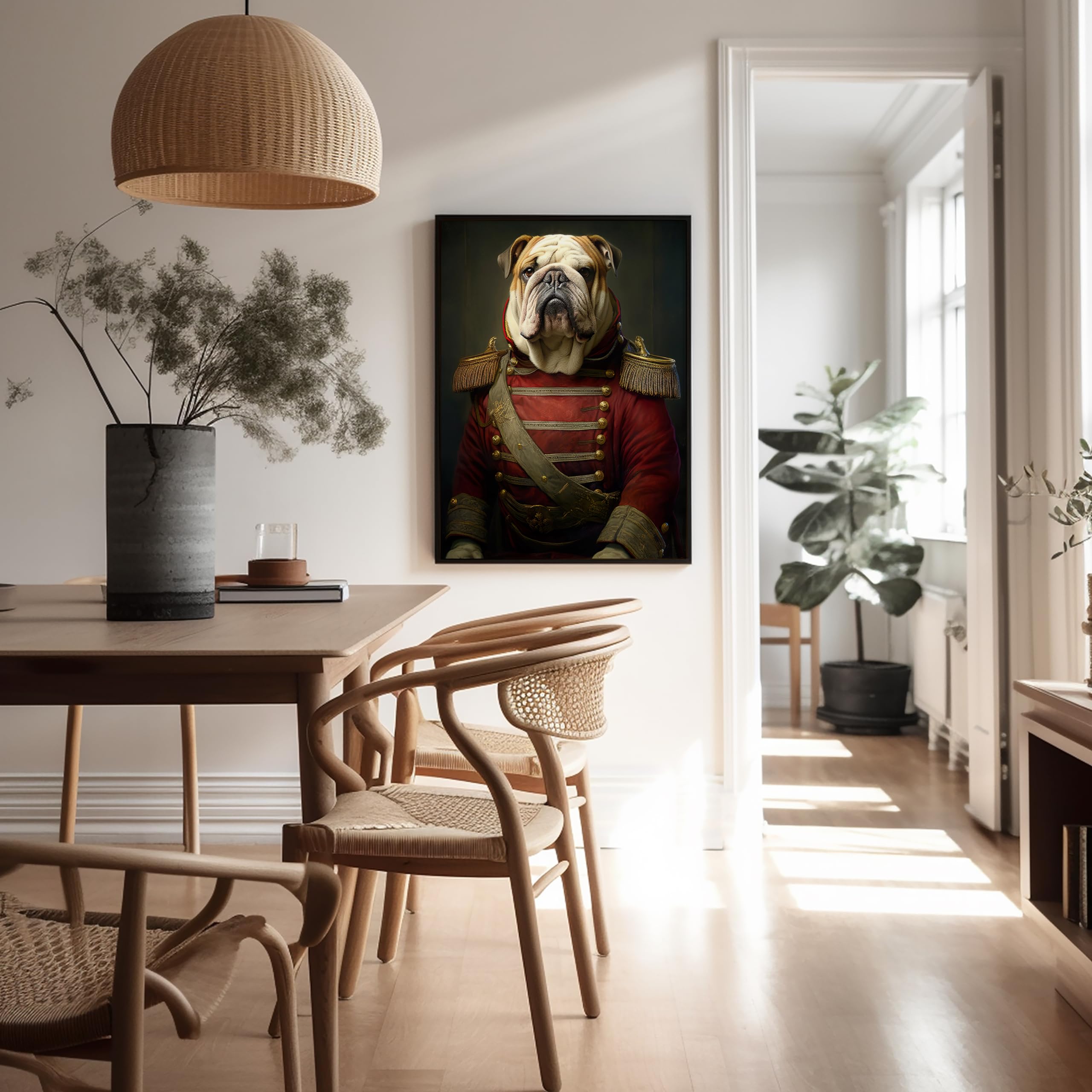 Poster Master Aristocratic Bulldog Poster - Dog Print - Renaissance Art - Dog Breed Art - Gift For Men, Women & Animal Lover - F