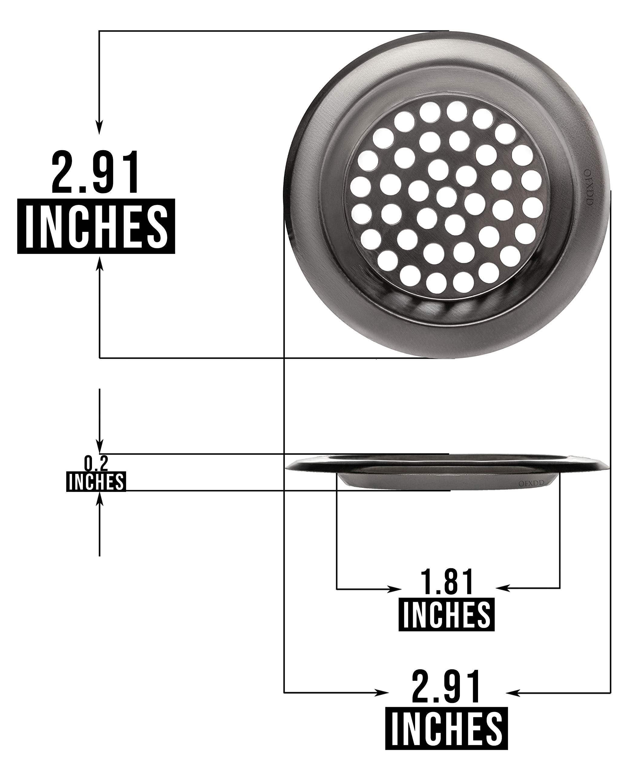 Ofxdd Stainless Hair Catcher, Drain Sink Strainer, Bathroom Drain Protector, Bathroom Drain Catcher 3'', Drain Hole Cover