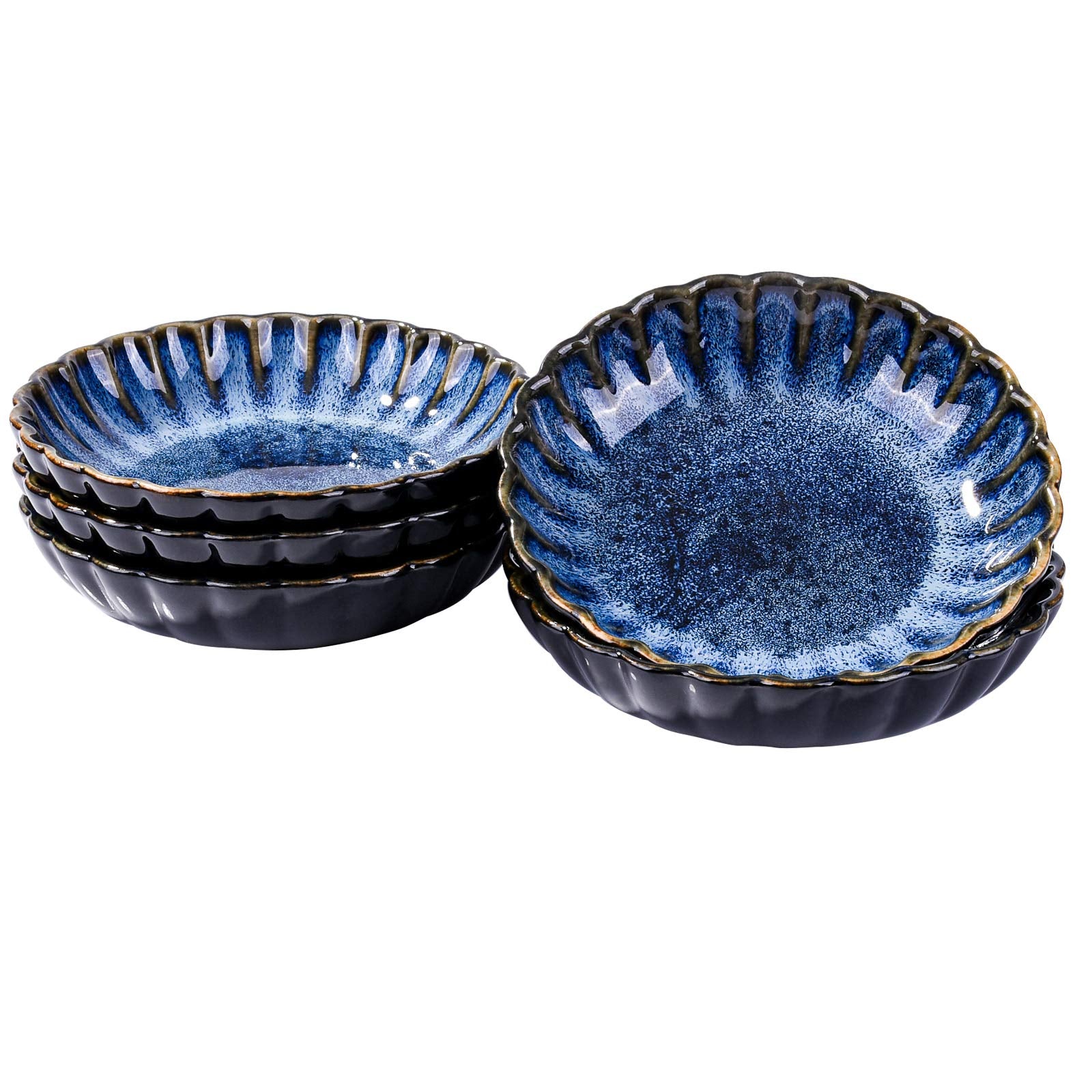 Bosili Japanese Soy Sauce Dishes Set Of 5, Dipping Sauce Dish Bowl For Sushi, Sauce, Side Dish (Hb)