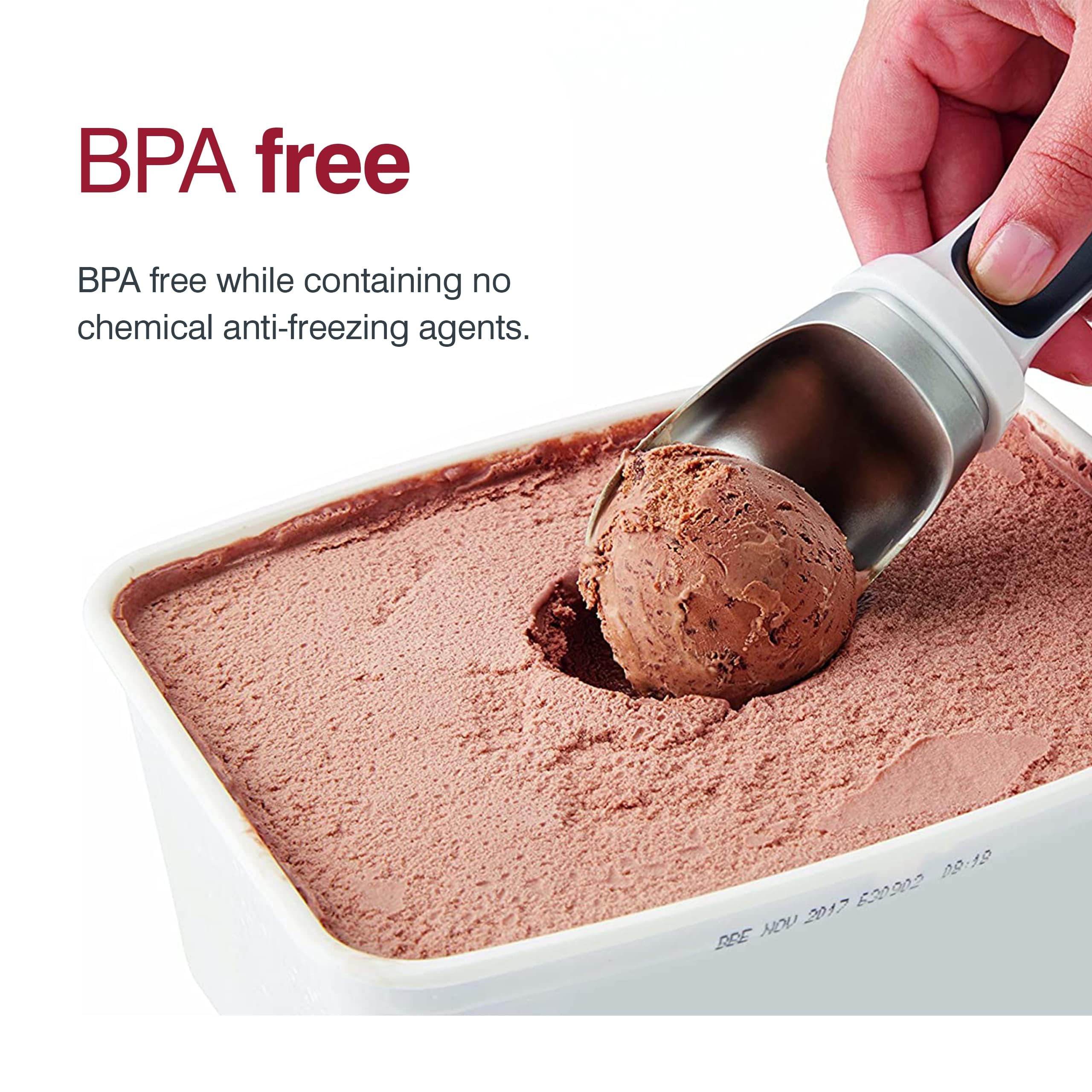 Zyliss Right Scoop Ice Cream Scoop - Ergonomic  Dishwasher-Safe Ice Cream Scooper Perfect for Gelato  Sorbet  Frozen Yogurt & More - Grey