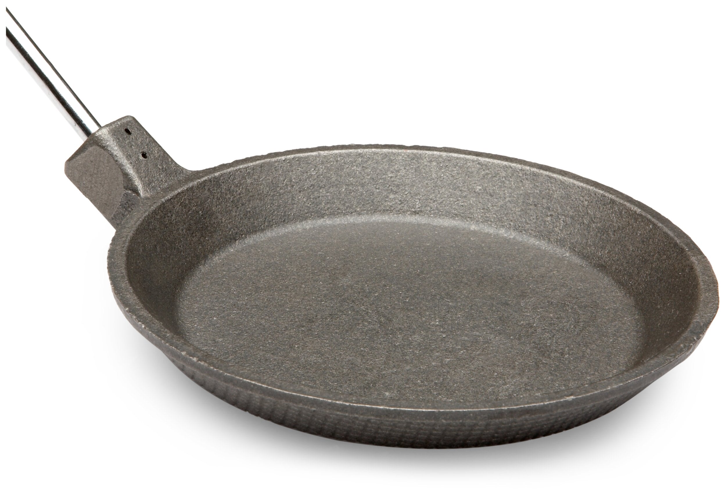 Rome 1024 Family Campfire Cast Iron Skillet With Steel And Wood Handle, 6-Inch