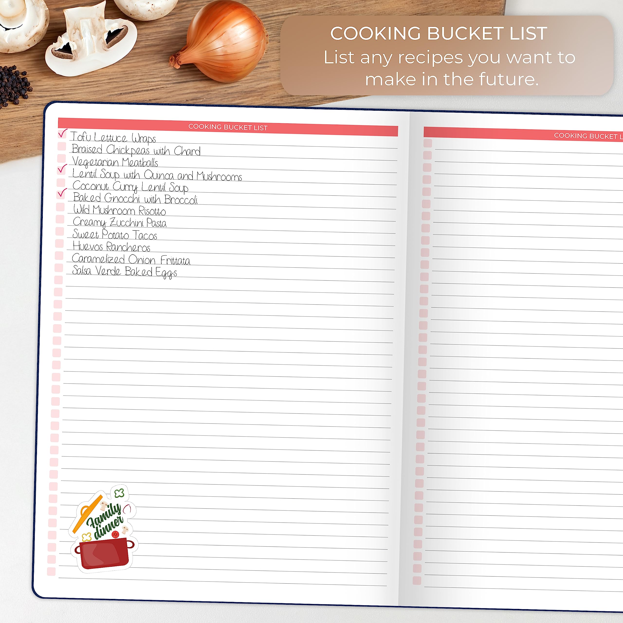 Clever Fox Recipe Book - Make Your Own Family Cookbook - Blank Recipe Notebook Organizer - Empty Cooking Journal to Write In Recipes - Large Size  8.5?x11.2?  Hardcover (Dark Blue)