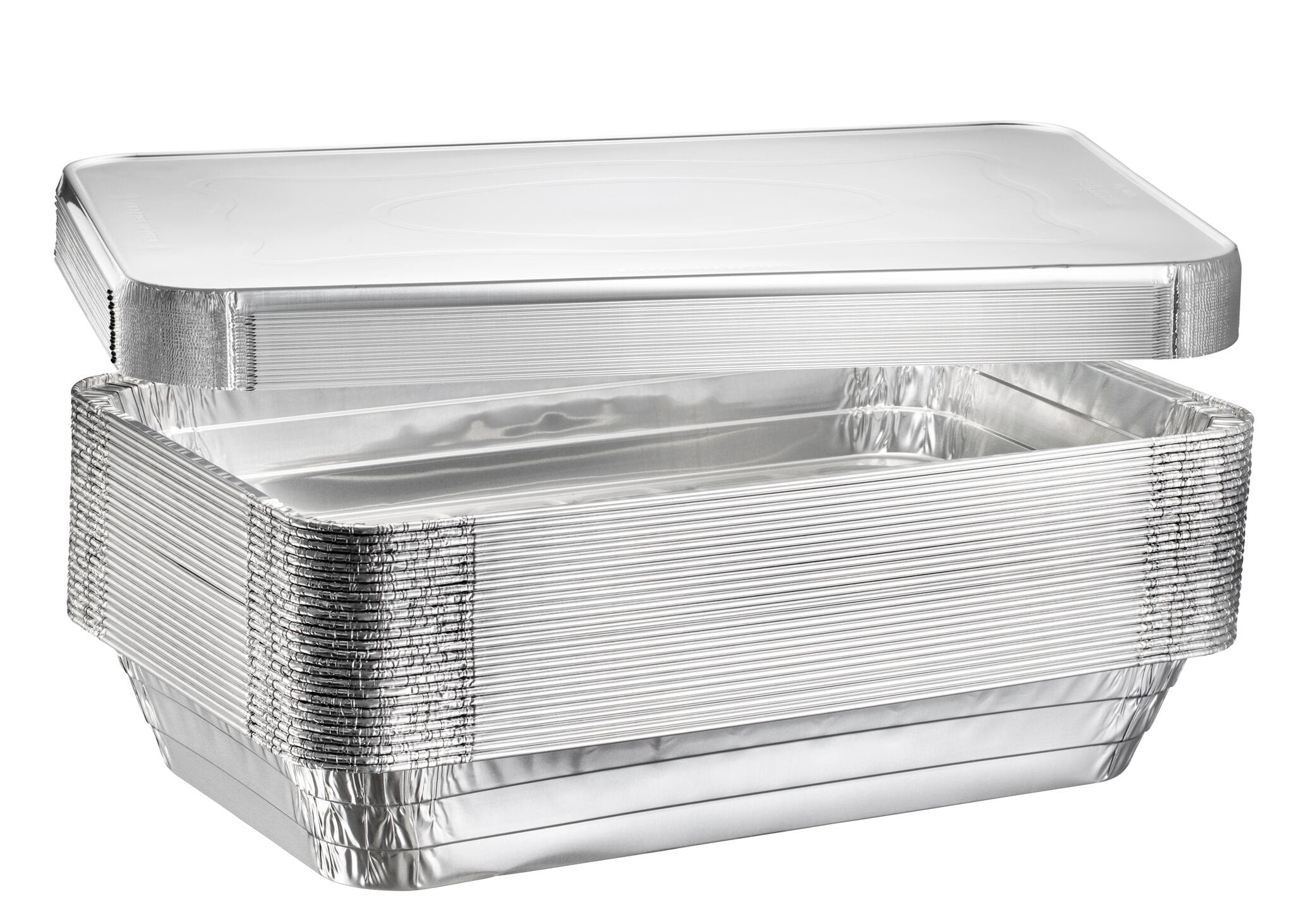 Full Size Deep Steam Aluminum Table Pans - Disposable to go Foil Pans for Chafing, Baking, Storing and Catering Containers (21  
