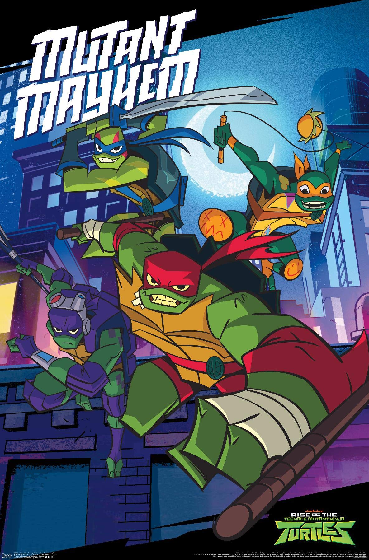 Trends International Nickelodeon Rise Of The Teenage Mutant Ninja Turtles - Mayhem Wall Poster, 22.375'' X 34'', Unframed Versio