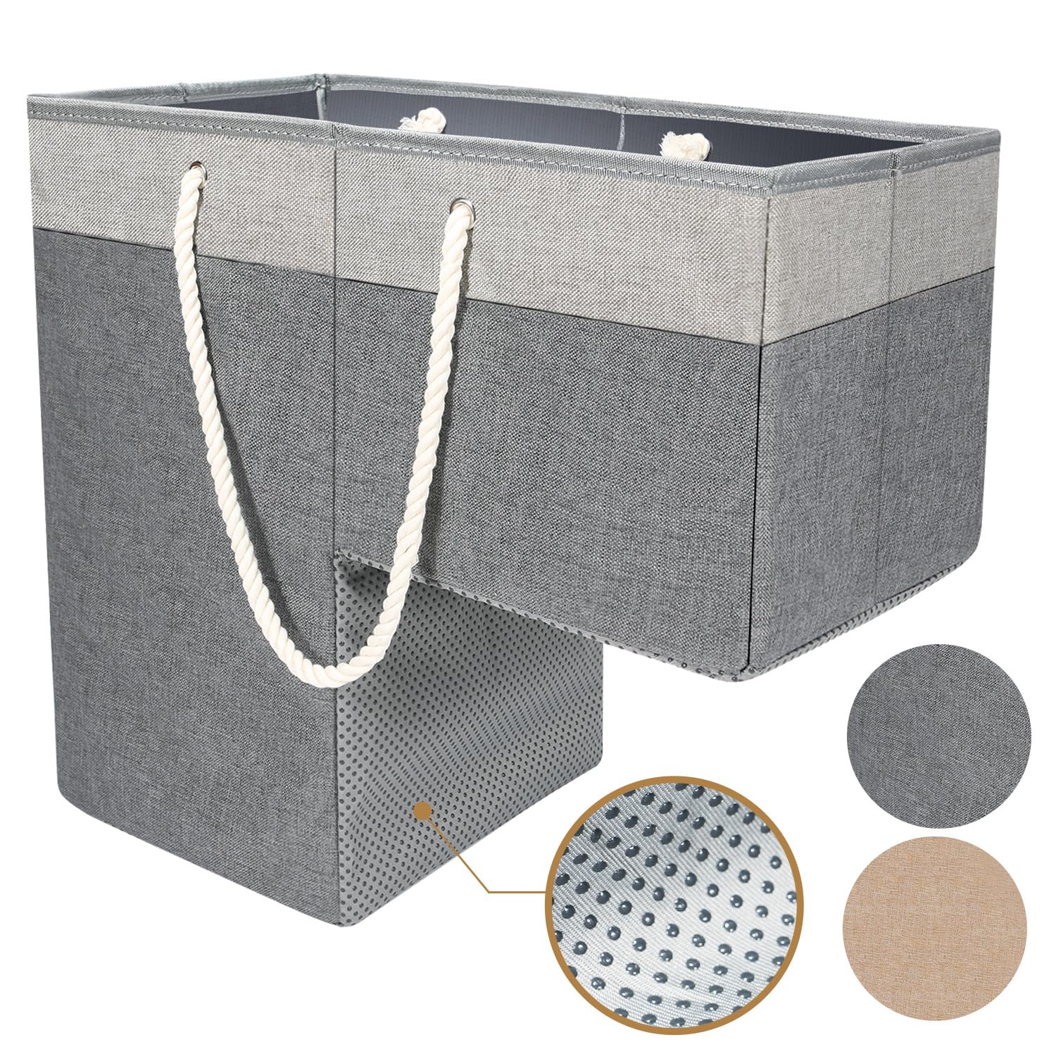 Stair Basket For Stairs With Handle, Staircase Baskets For Carpeted And Wooden Stairs,16'' Step Storage Laundry Basket For Stair