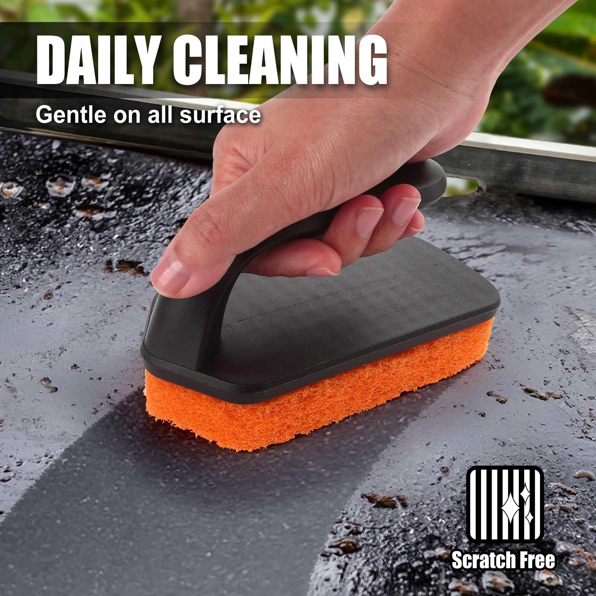 Grillart Griddle Cleaning Kit For Blackstone, Flat Top Grill Cleaning Kit With Grill Stone, Griddle Scraper, Scouring Pad And Ha