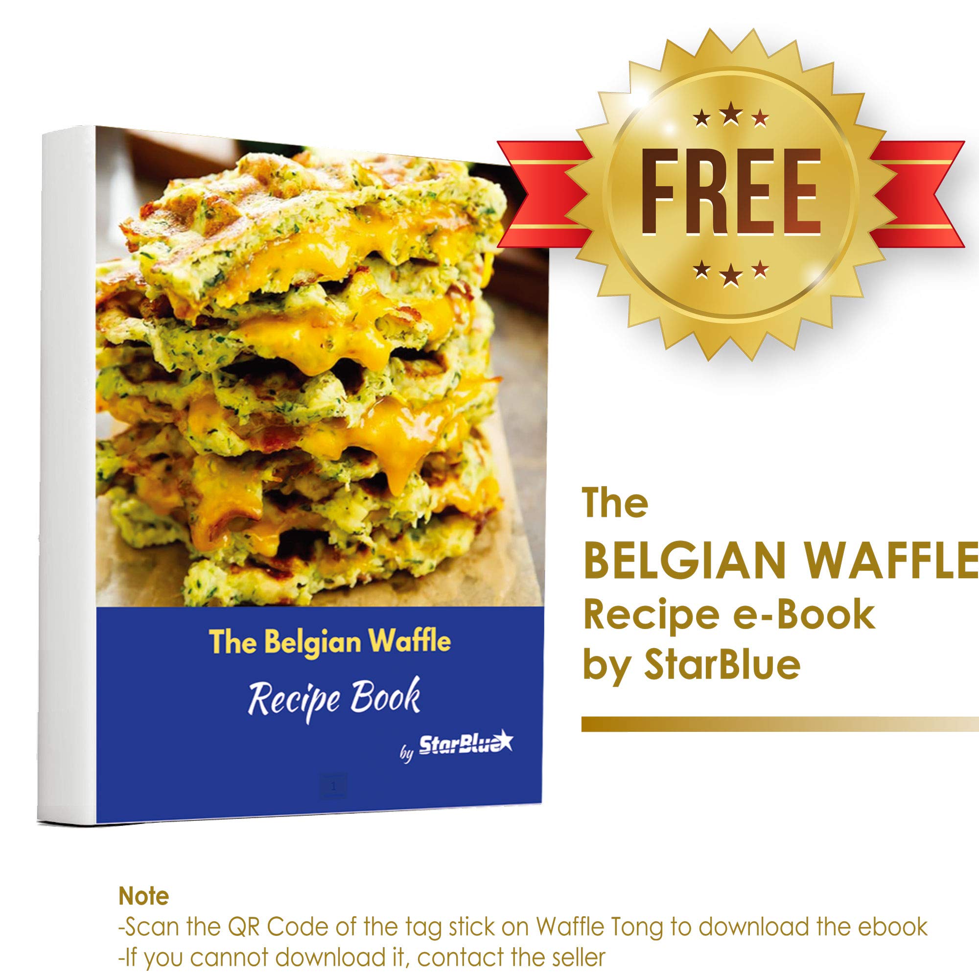 Mini Waffle Tongs By Starblue - 8 Inches Silicone And Nylon Serving Tongs With Non-Slip Smooth Handles, Non-Scratch And Dishwash