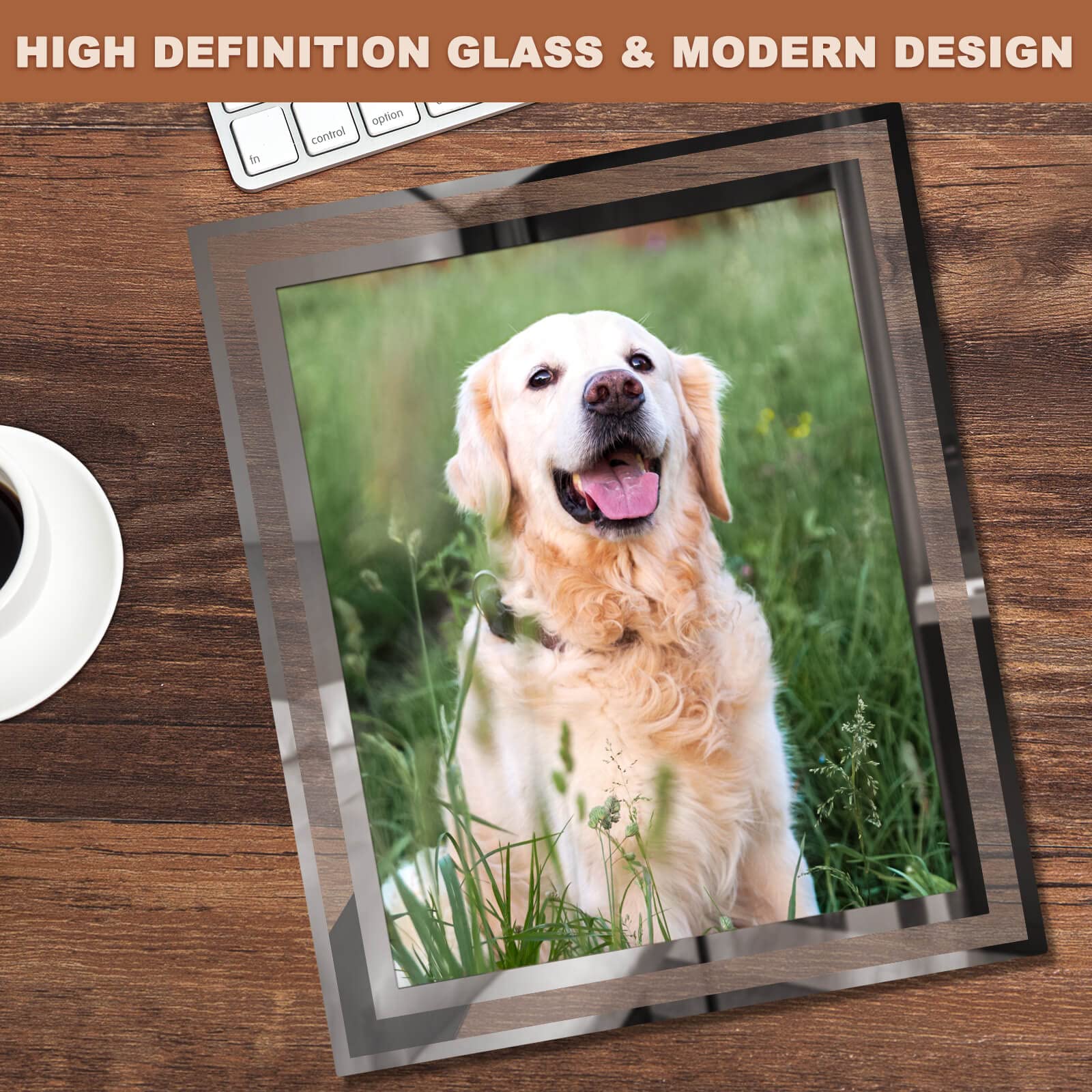 IZIDDO 8x10 Picture Frames Set of 2, Sliver Photo Frame for Tabletop, Glass Picture Frame, Horizontally or Vertically