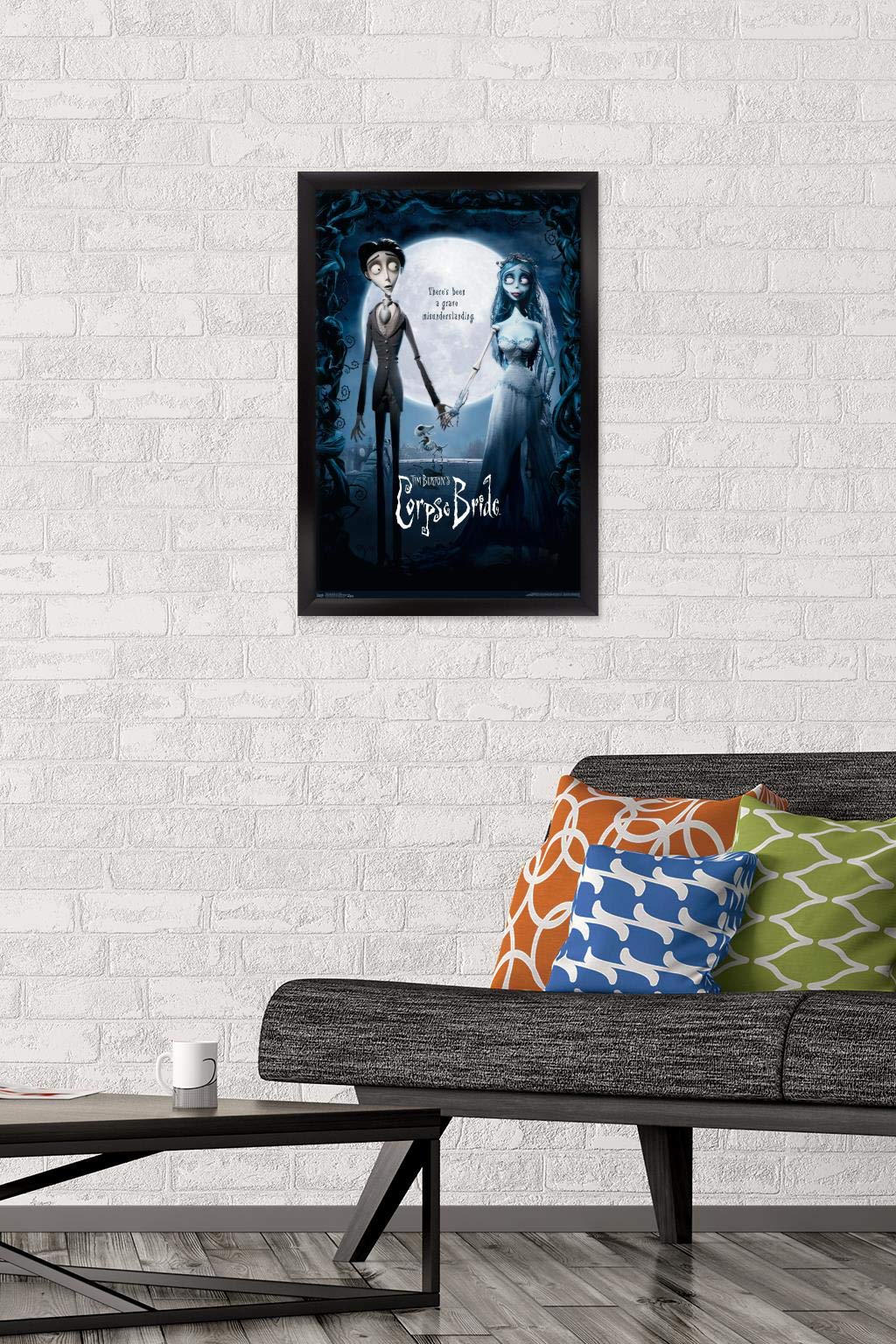 Trends International Tim Burton'S The Corpse Bride - One Sheet Wall Poster, 14.725'' X 22.375'', Black Framed Version