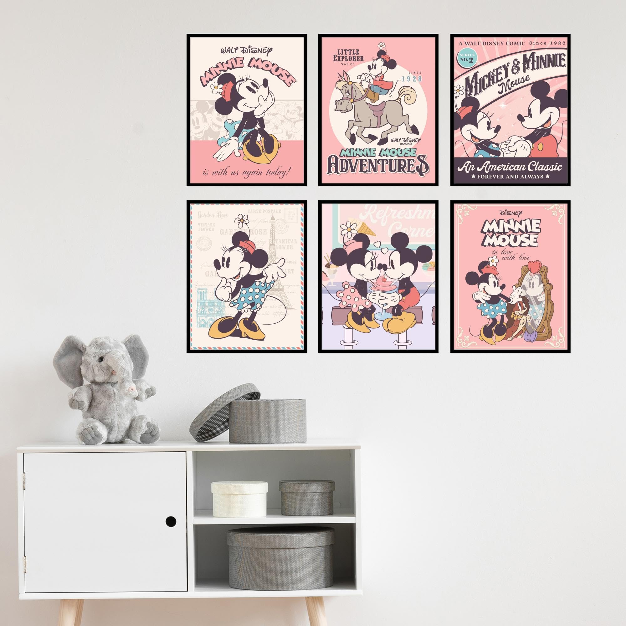 Bigwig Prints Minnie Mouse Wall Decor - Minnie Mouse Poster, Minnie Mouse Room Decor, Minnie Mouse Wall Decor, Minnie Mouse Nurs