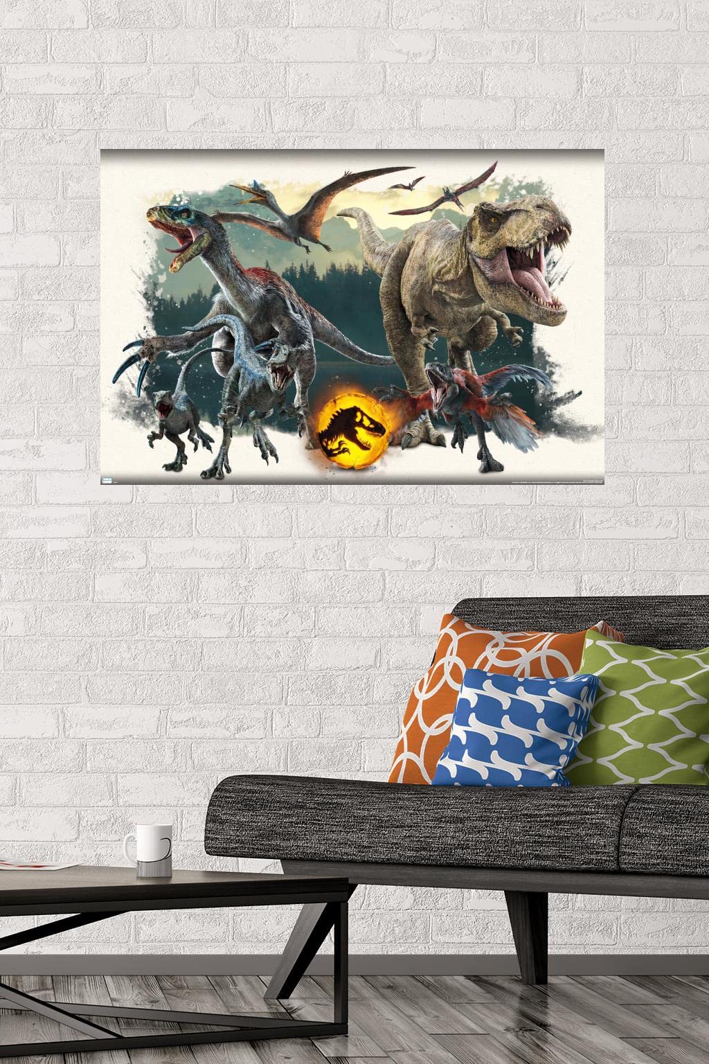 Trends International Jurassic World: Dominion - Aggression Wall Poster, 22.375'' X 34'', Premium Unframed Version