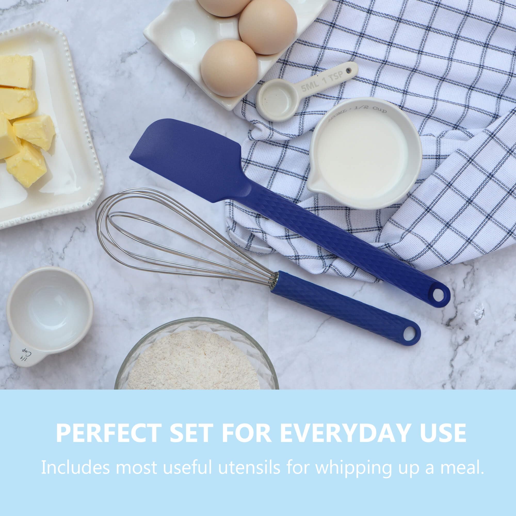 Silicone Kitchen Utensils Set - 28 Pieces Cooking Utensils Set Non-Stick Heat Resistance Silicon With Stainless Steel Handle - R