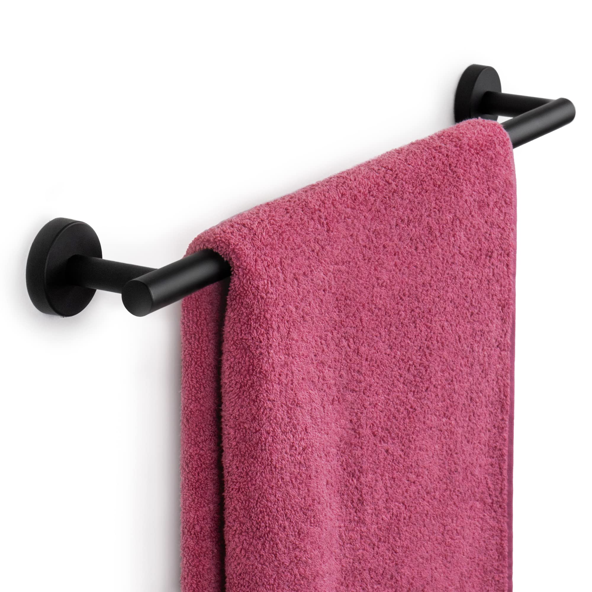 Marmolux Acc 14 Inches Hand Towel Holder Matte Black - Bathroom Hardware Black Towel Bar - Towel Rack Towel Hanger - Stainless S