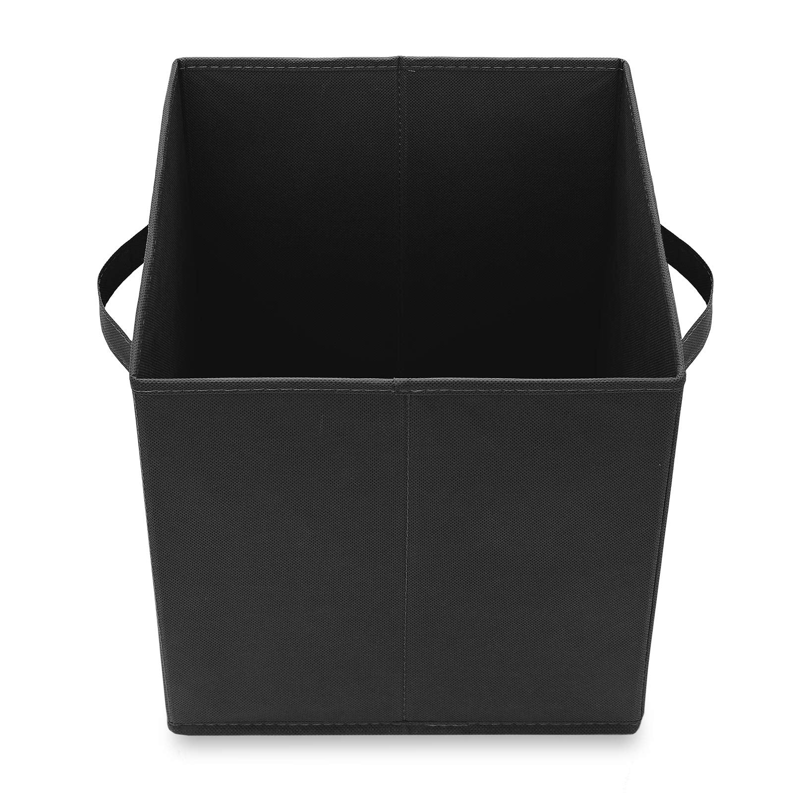 Casafield Set Of 6 Collapsible Fabric Cube Storage Bins, Black - 11'' Foldable Cloth Baskets For Shelves, Cubby Organizers & Mor