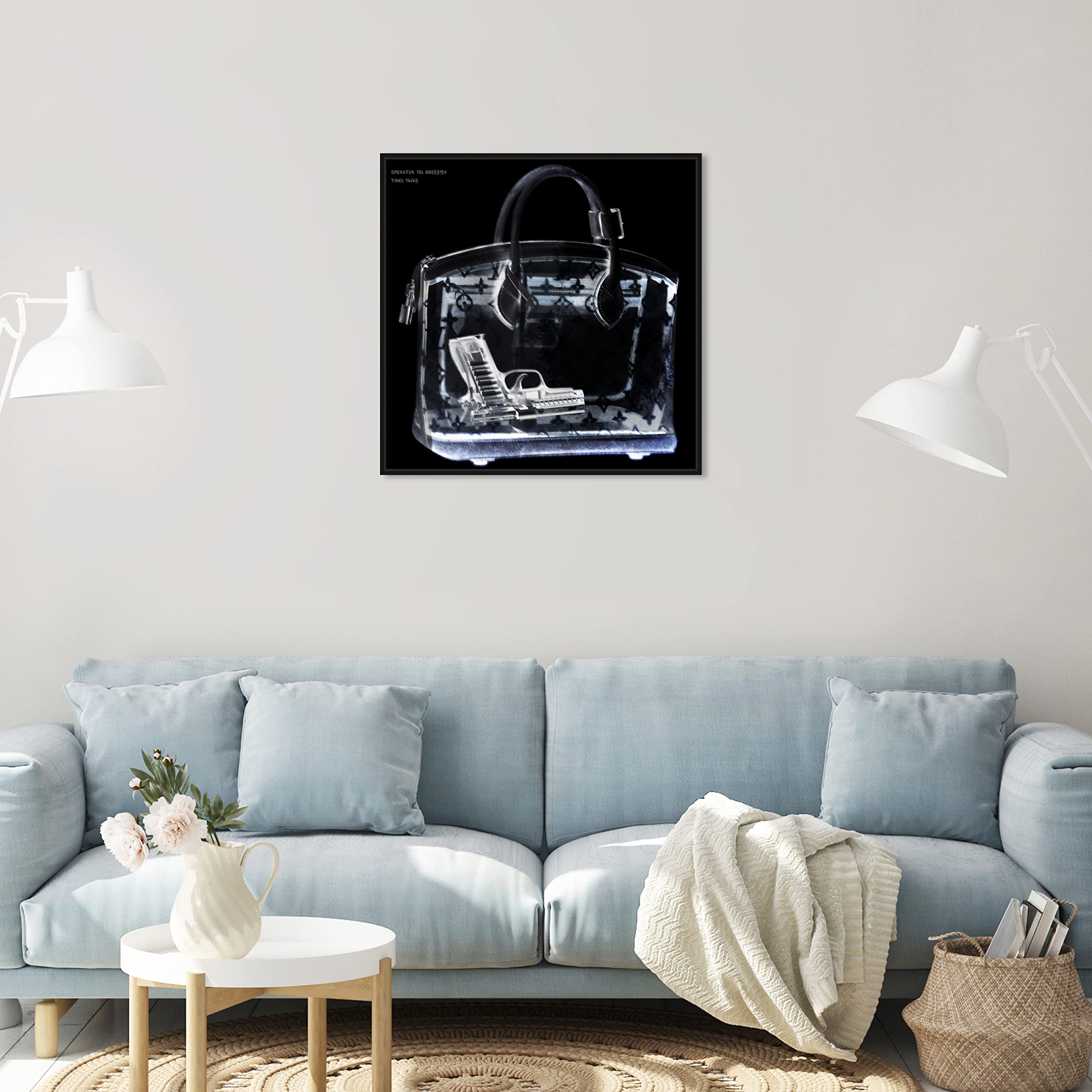 The Oliver Gal Artist Co. Fashion And Glam Wall Art Canvas Prints 'Couture X Ray' Handbags Home D  Cor, 24 In X 24 In, Black, Wh
