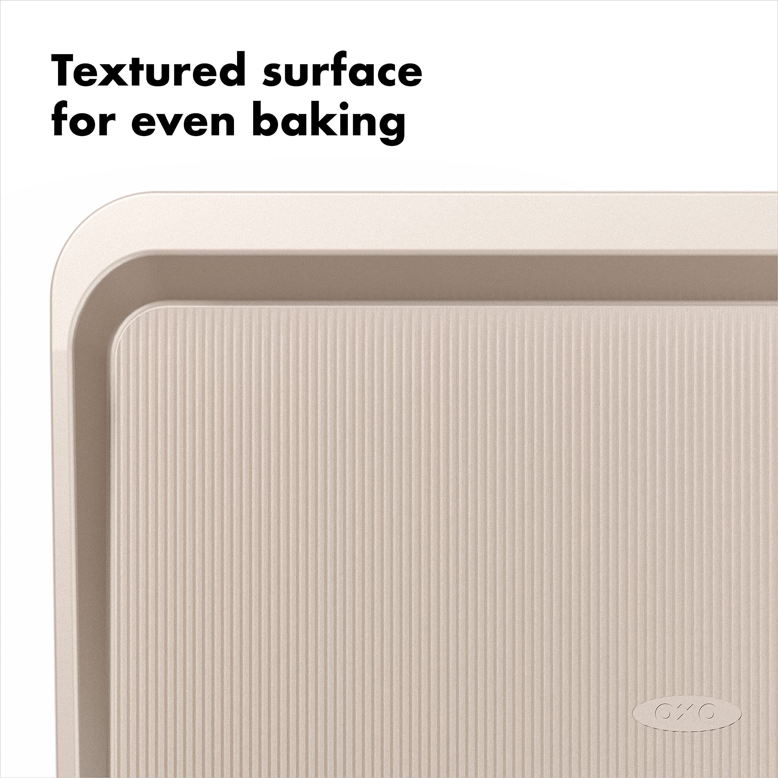 OXO Good Grips Non-Stick Pro Cookie Sheet, Aluminized Steel, 12.25 x 17 in, Gold, Model 11342300