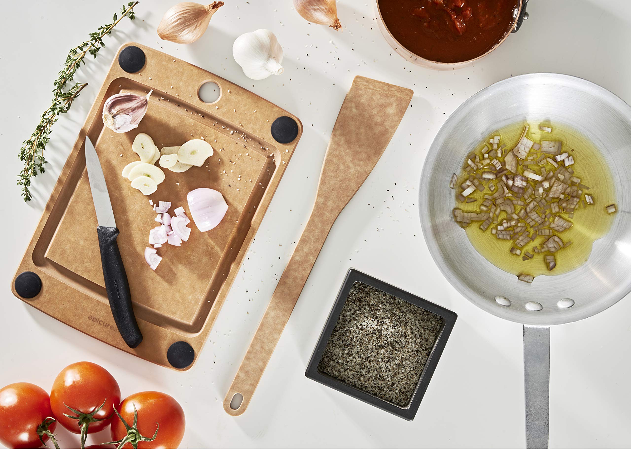 Epicurean Kitchen Series Cooking Utensils, Angled Turner, Natural