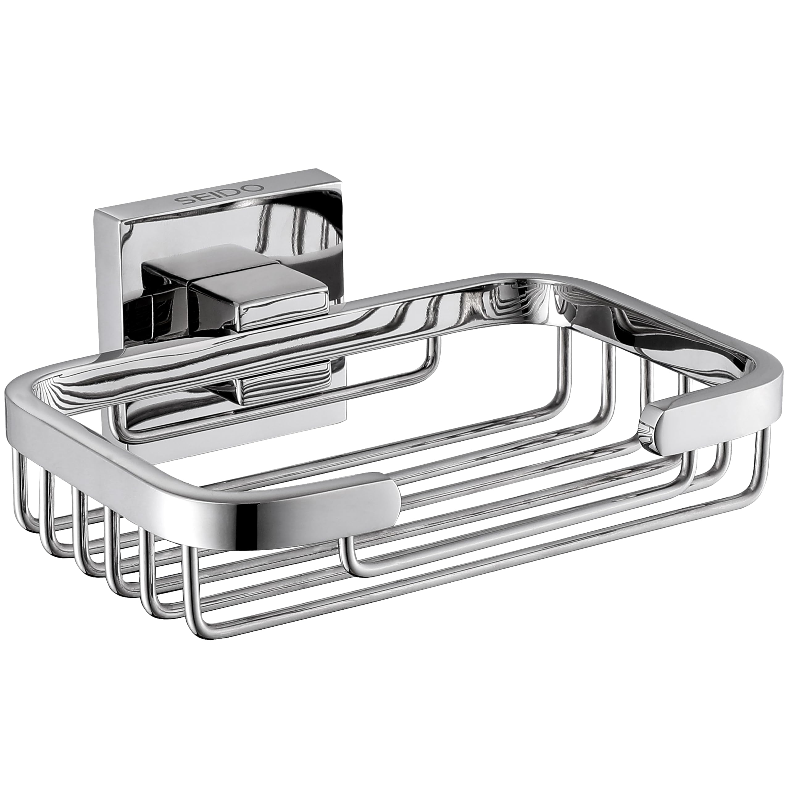 Seido 304 Stainless Steel Soap Dish Holder, Wall Mounted Soap Dish Holder For Shower Wall Bathroom & Kitchen Dish Soap Tray Poli
