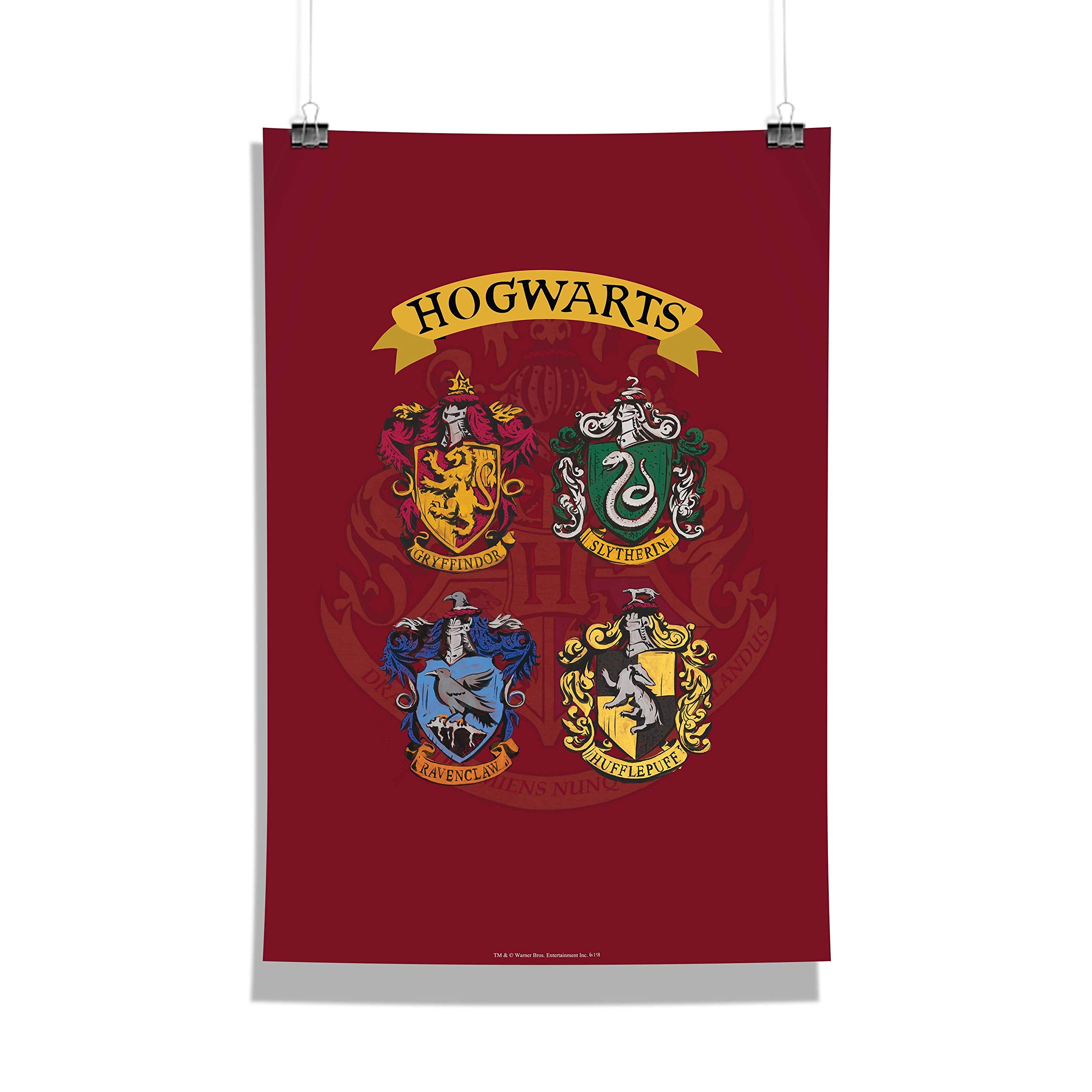 Mcsid Razz Licensed By Warner Bros, Usa Official House Crest, I Solemnly Chibi, 93/4, All Crest Harry Potter Paper Poster Withou