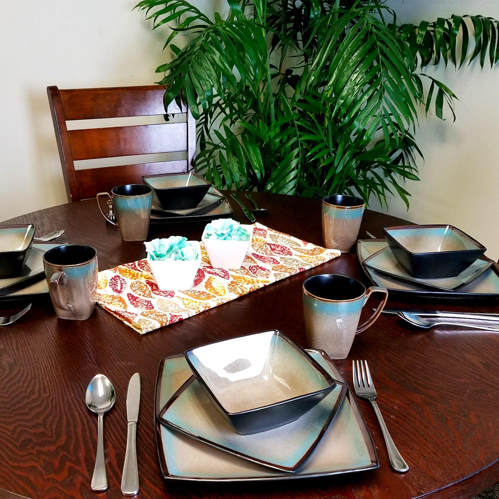 Gibson Elite Dinnerware, 16 Piece Set, Taupe
