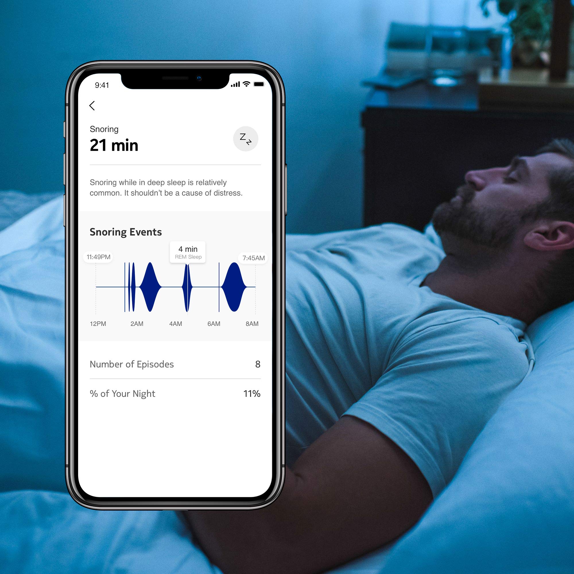 Withings Sleep Tracking Pad - Under Mattress with Sleep Cycle Analysis, Grey, 1 Count, Model WSM02-All-US, Premium Fabric