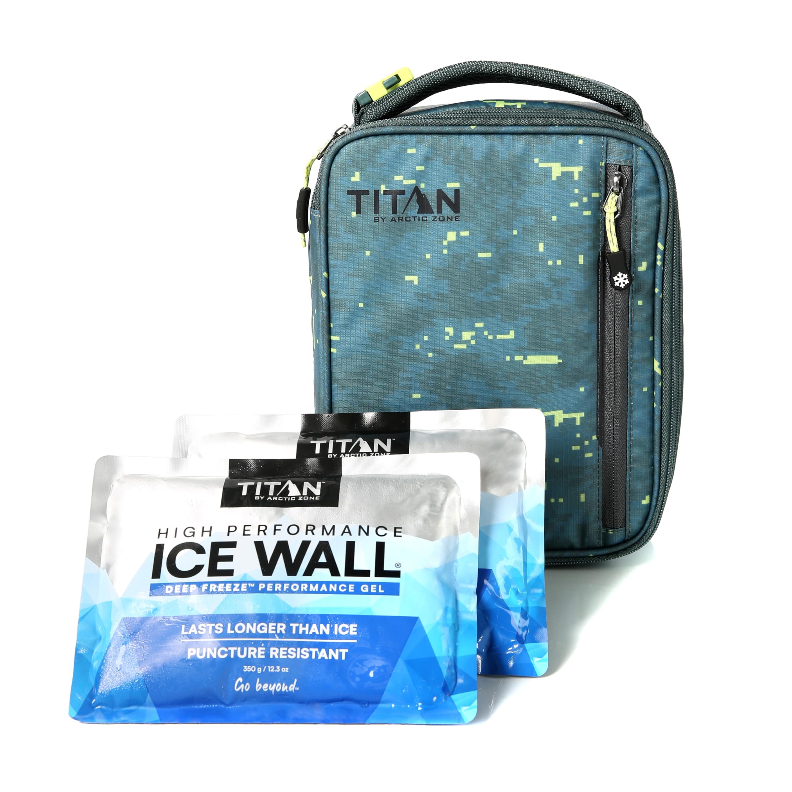 Titan Fridge Cold Upright Lunch Box With 2 250g Ice Walls, Pixel Camo