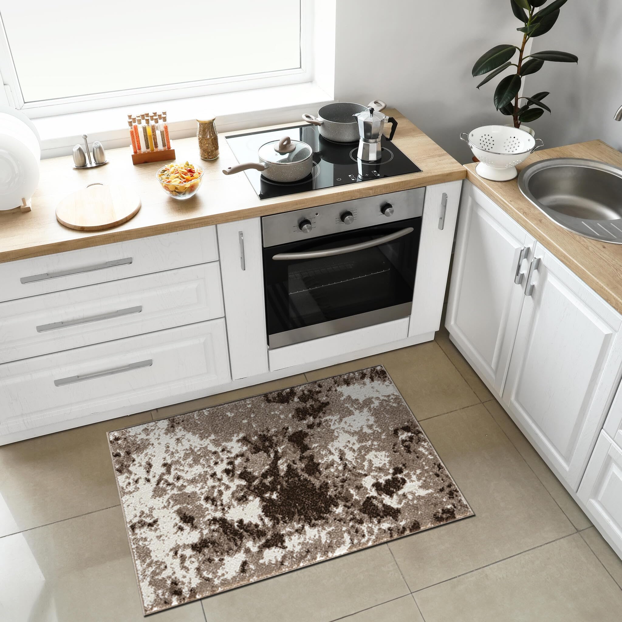 Keen Home Design Area Rugs - 2x3 Non-Shedding, Abstract Rugs for Kitchen, Living Room, Bedroom, Dining Room, Entryway - Size: 2