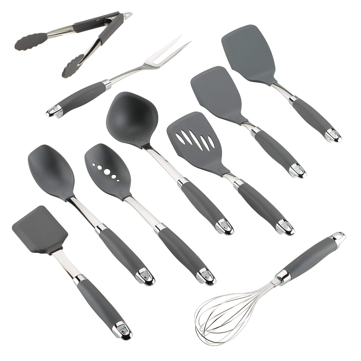Anolon 10-Piece Nylon Mixed Tool Set, Graphite