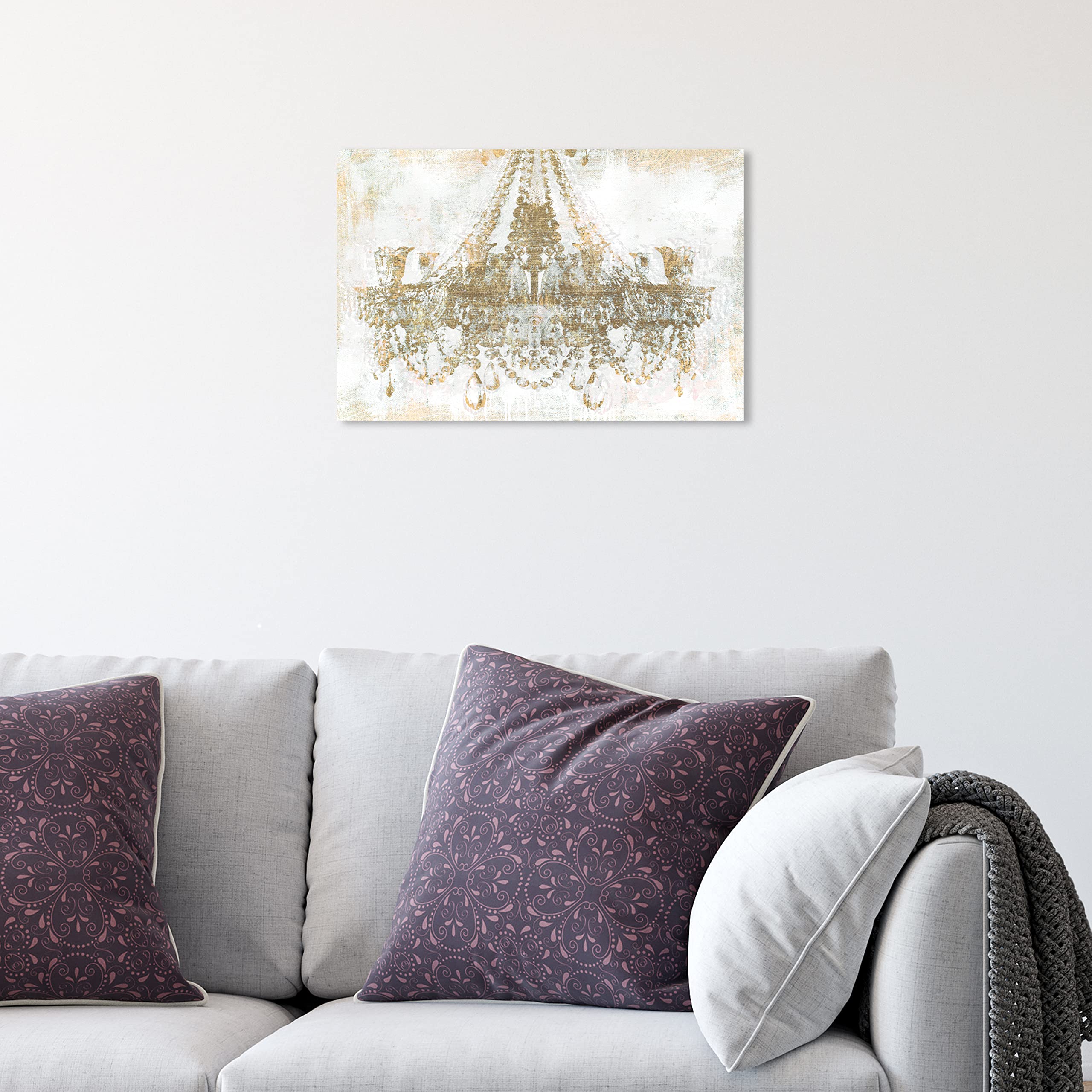 The Oliver Gal Artist Co. Fashion And Glam Wall Art Canvas Prints Diamonds' Home D  Cor, 15'' X 10'', Gold, White, 12542_15X10_C