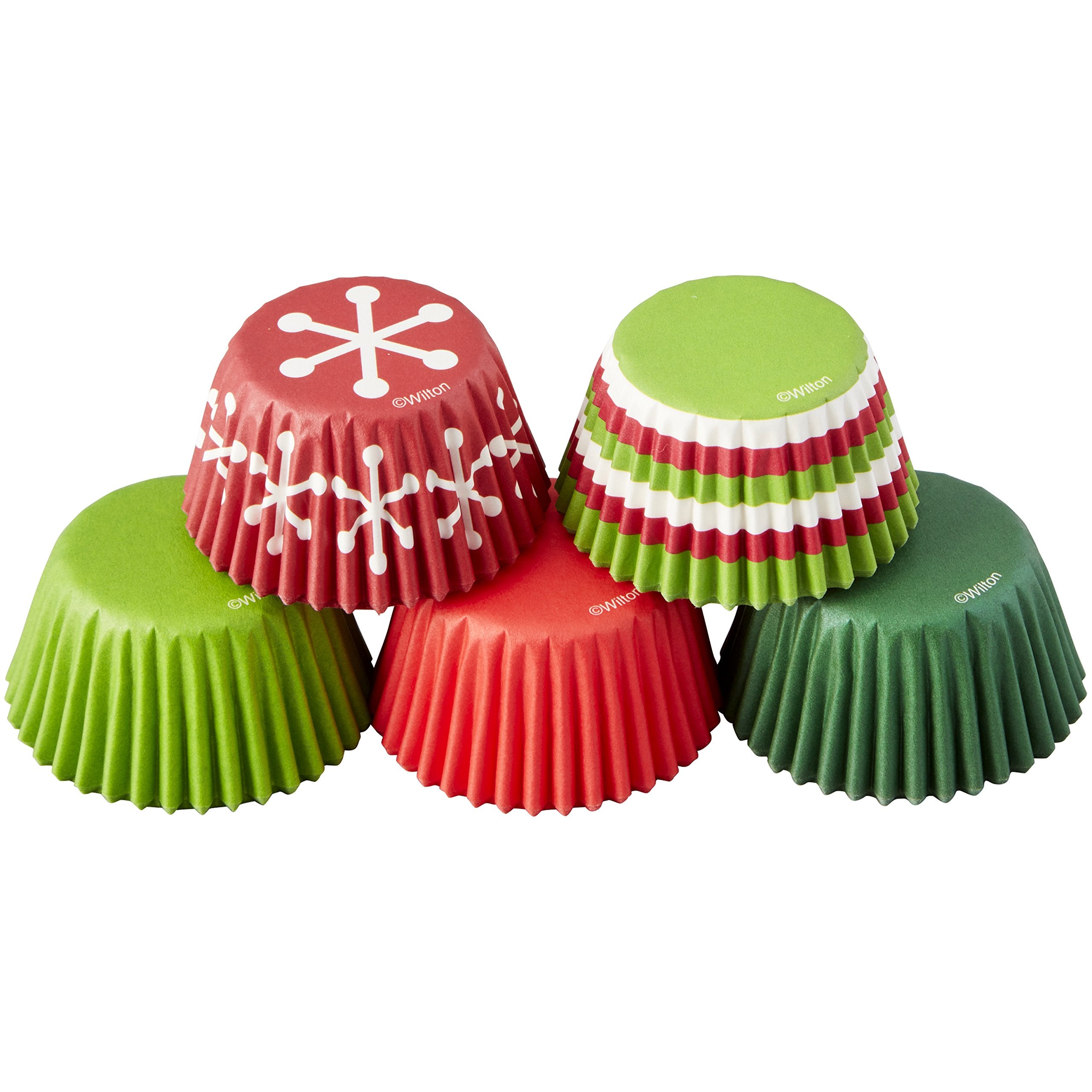Wilton Christmas Red & Green Mini Cupcake Liners, 150-Count