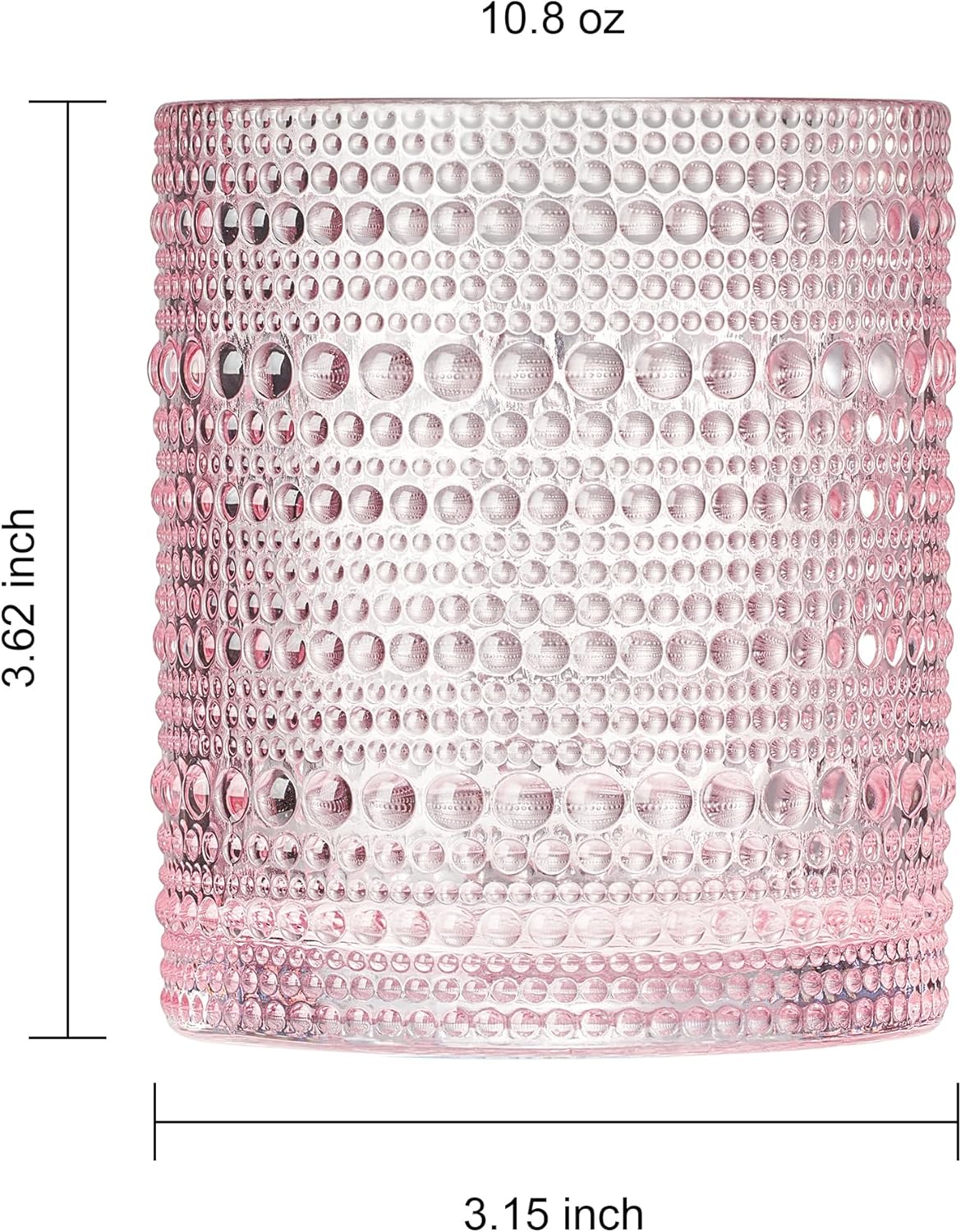Monet Hobnail Lowball Glassware, Set of 6