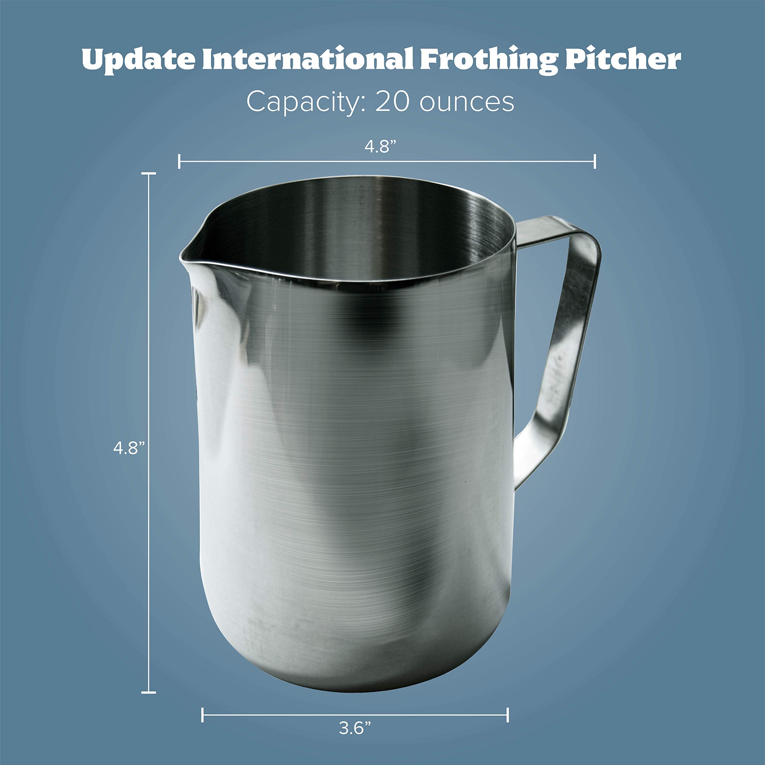 20 Oz Stainless Steel Frothing Pitcher  Silver  EP-20