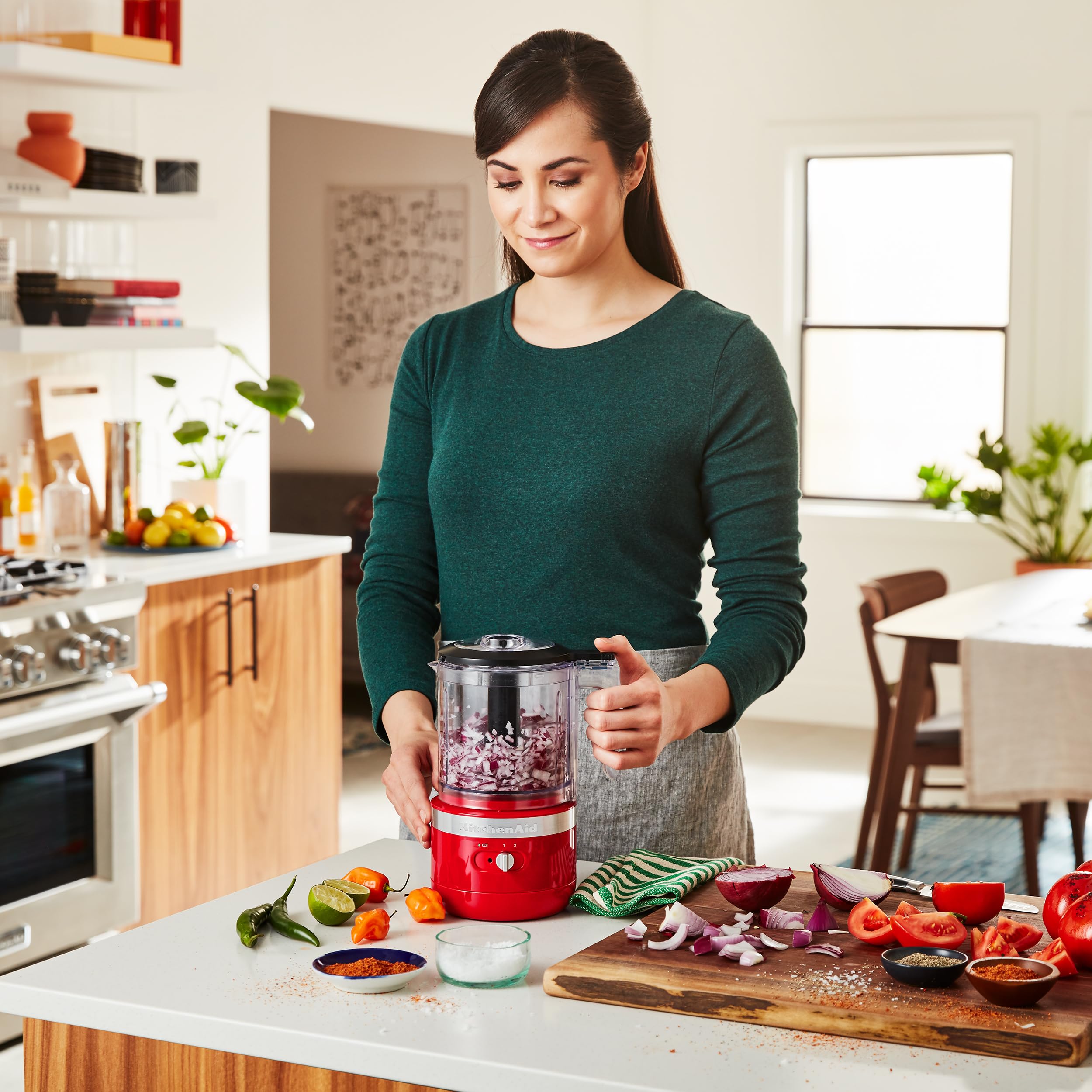 KitchenAid 5 Cup Food Chopper Cordless KFCB519PA, Passion Red