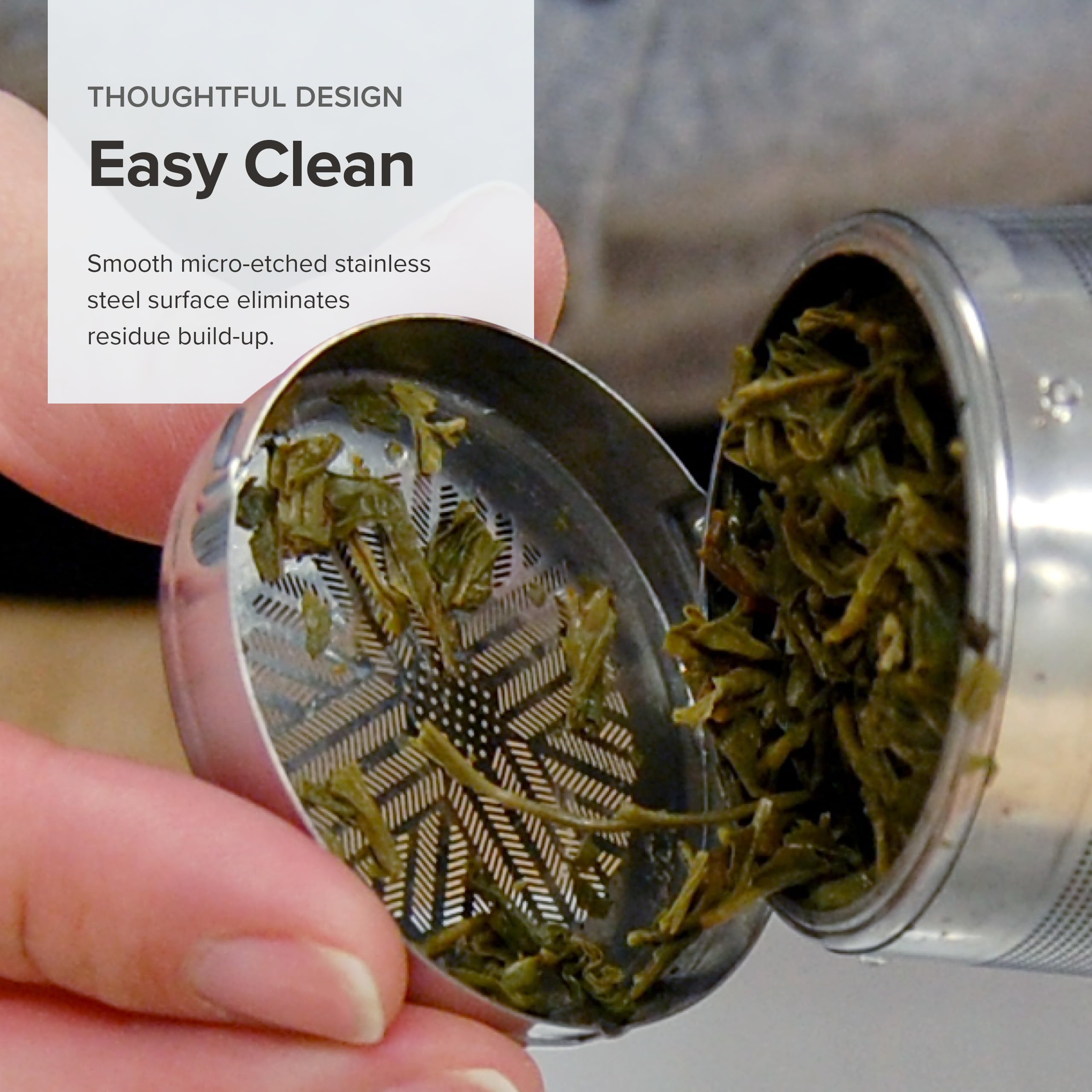 Frieling Usa 3'' Easy Clean Tea Infuser With Removal Bottom, Medium, Silver