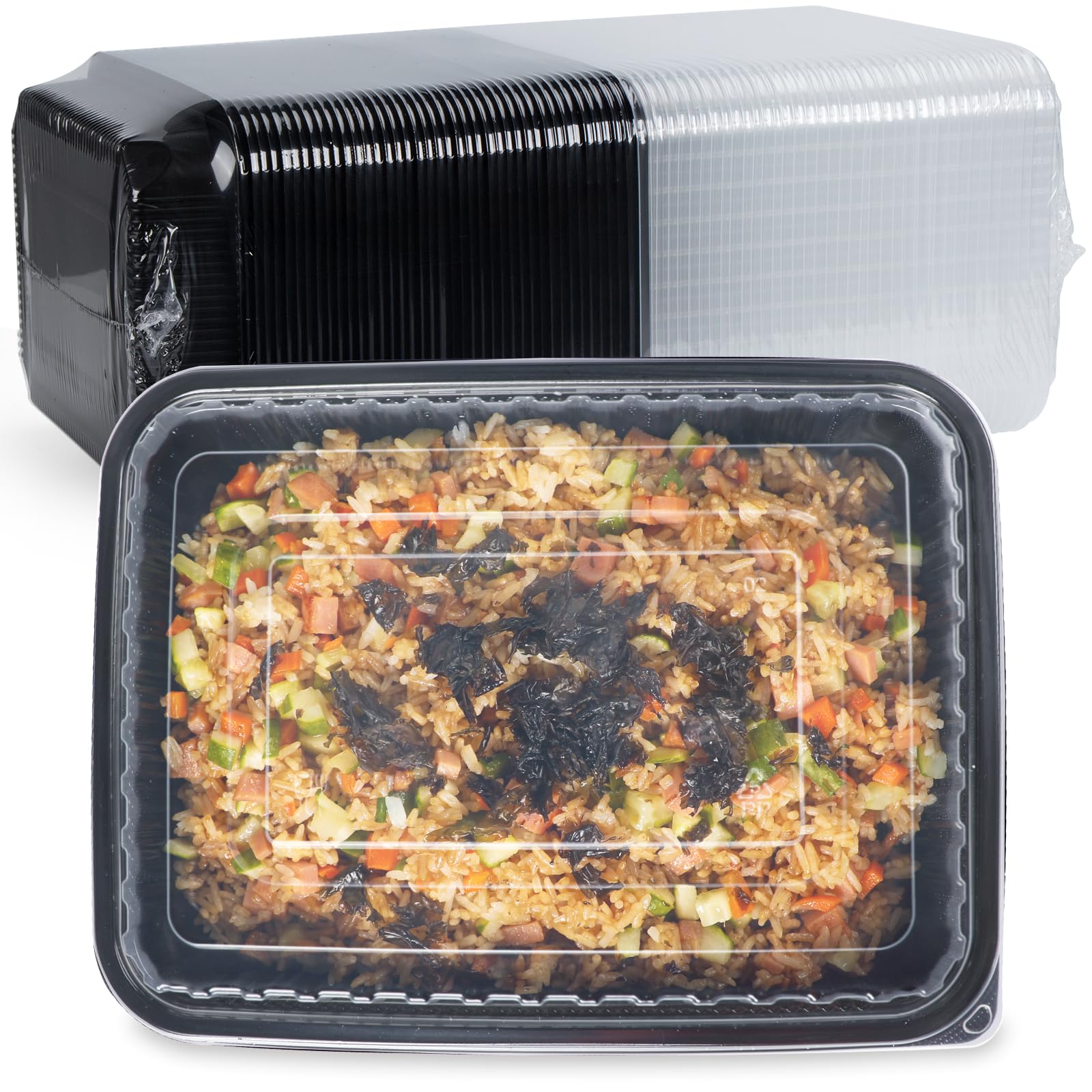 FRESHPAK 40Pack 48oz Meal Prep Containers  Shrink Wrap Ready To Use