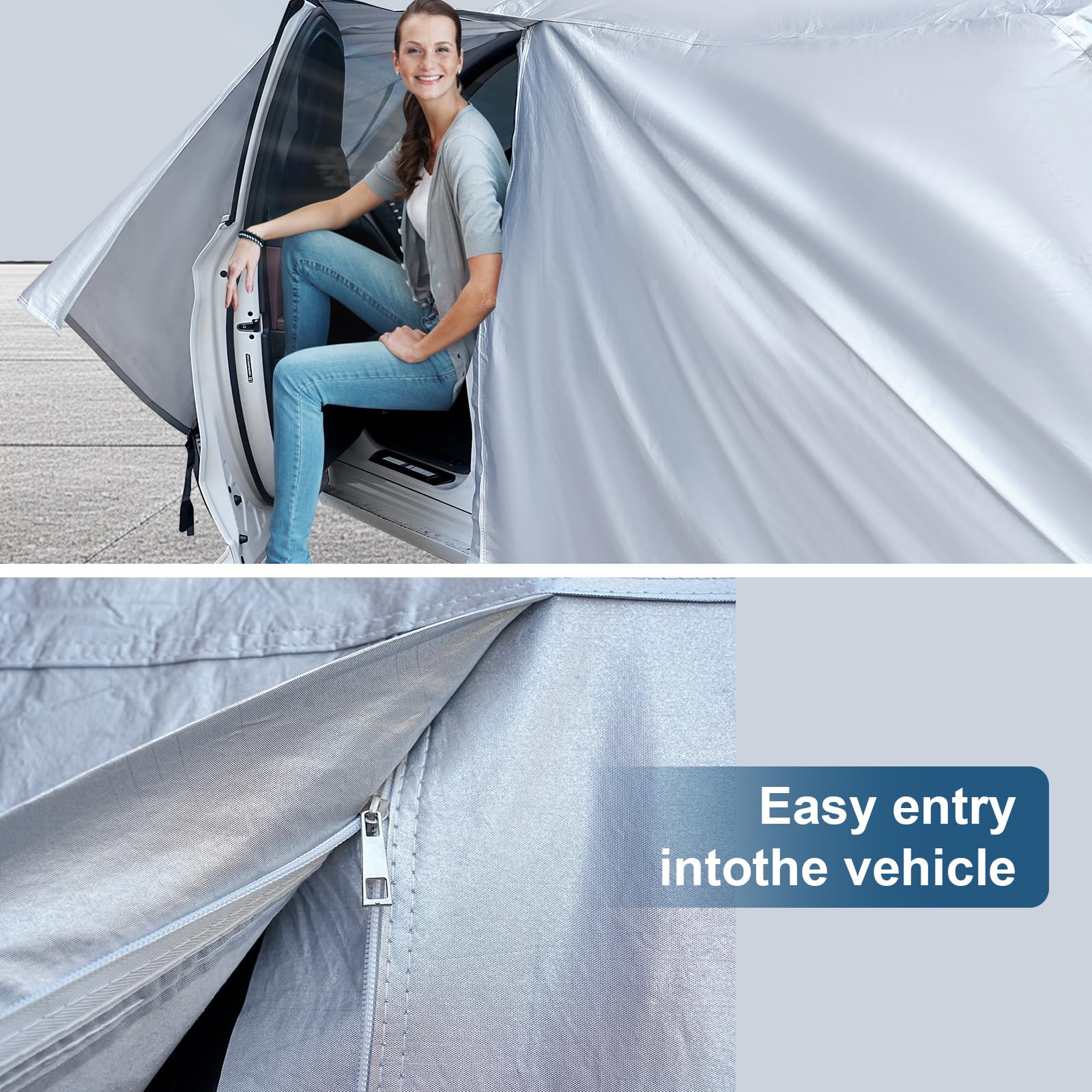Auqdd 6-Layers Premium Truck Car Cover Waterproof All Weather Weatherproof Uv Sun Protection Snow Dust Storm Resistant Outdoor E