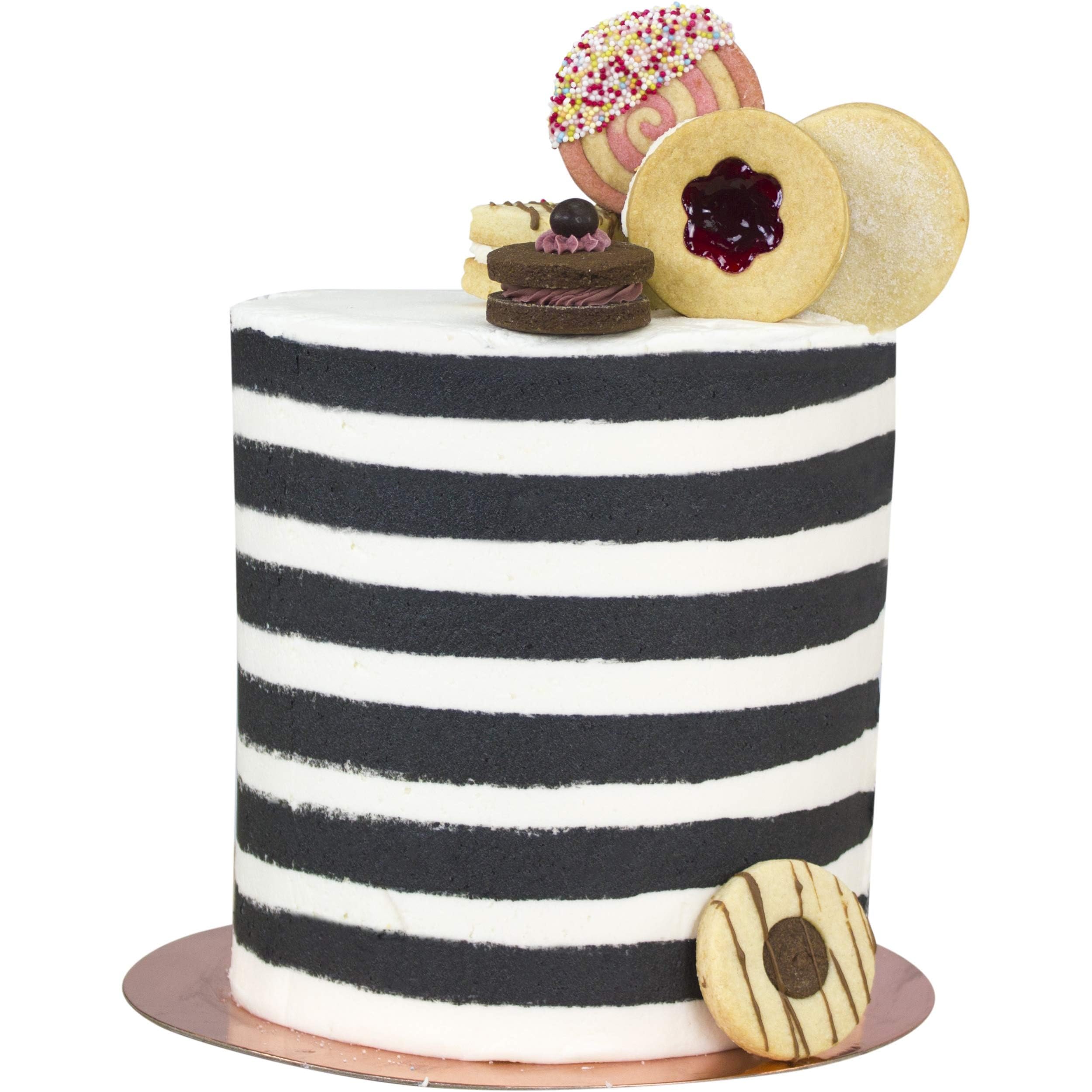 Pme Tall Patterned Edge Side Scraper For Cake Decorating-Stripes Acrylic 10, Transparent
