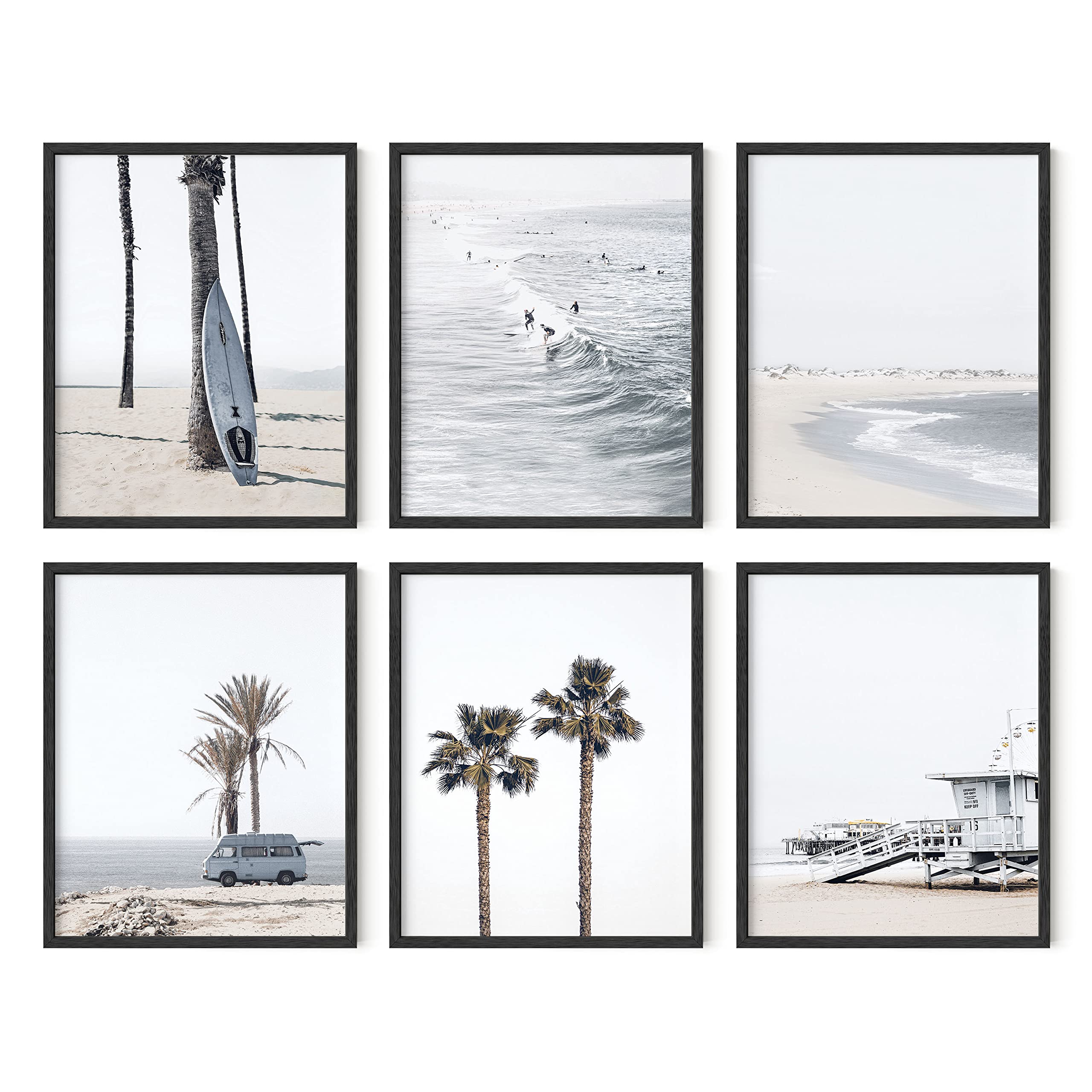 Haus And Hues Beach Posters And Beach Wall Decor - Set Of 6 Beach Art Prints And Beach Wall Art | Beach Pictures Wall Art Beach