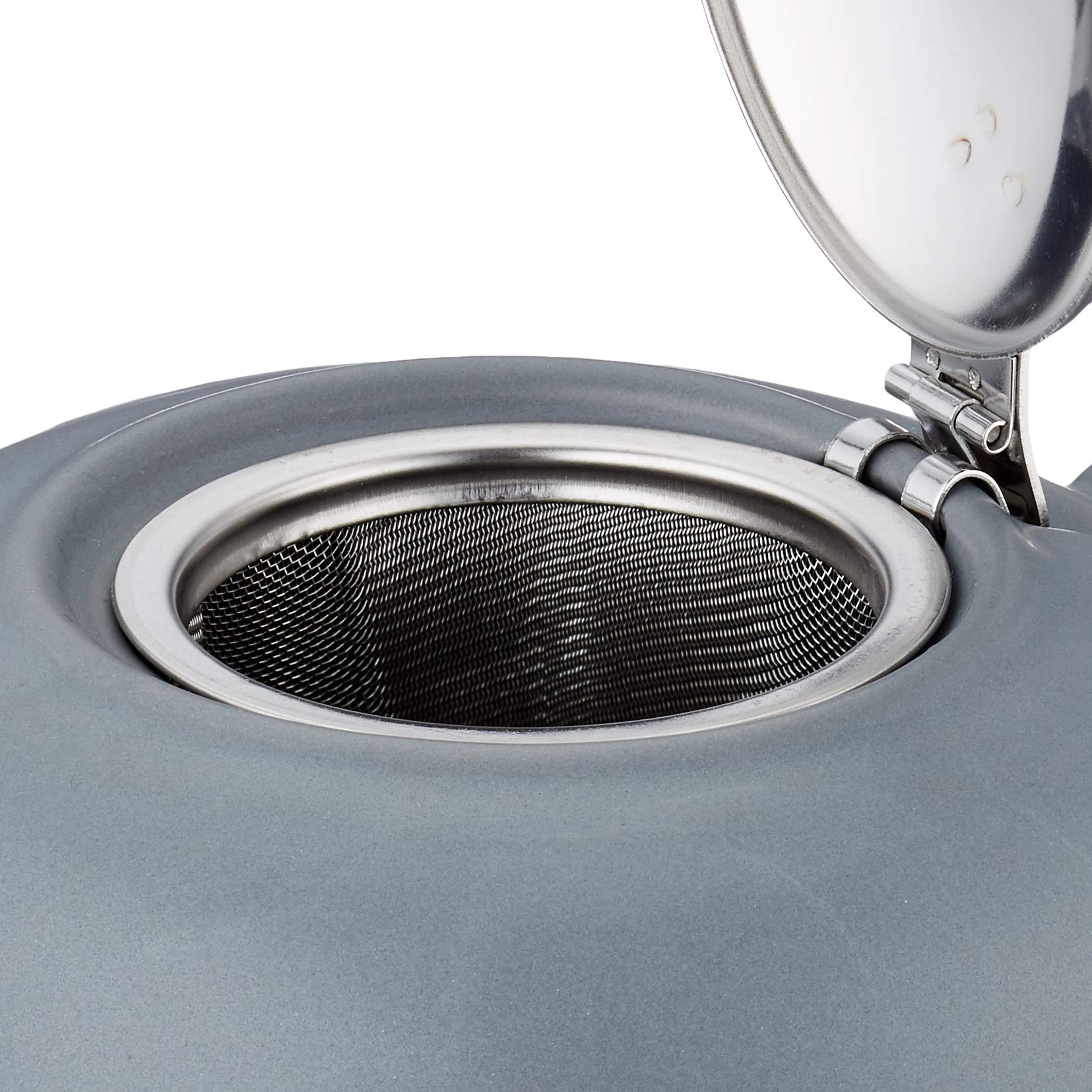 Kchenprofi London Ceramic Teapot With Stainless Steel Infuser, 8 Cup, Gray