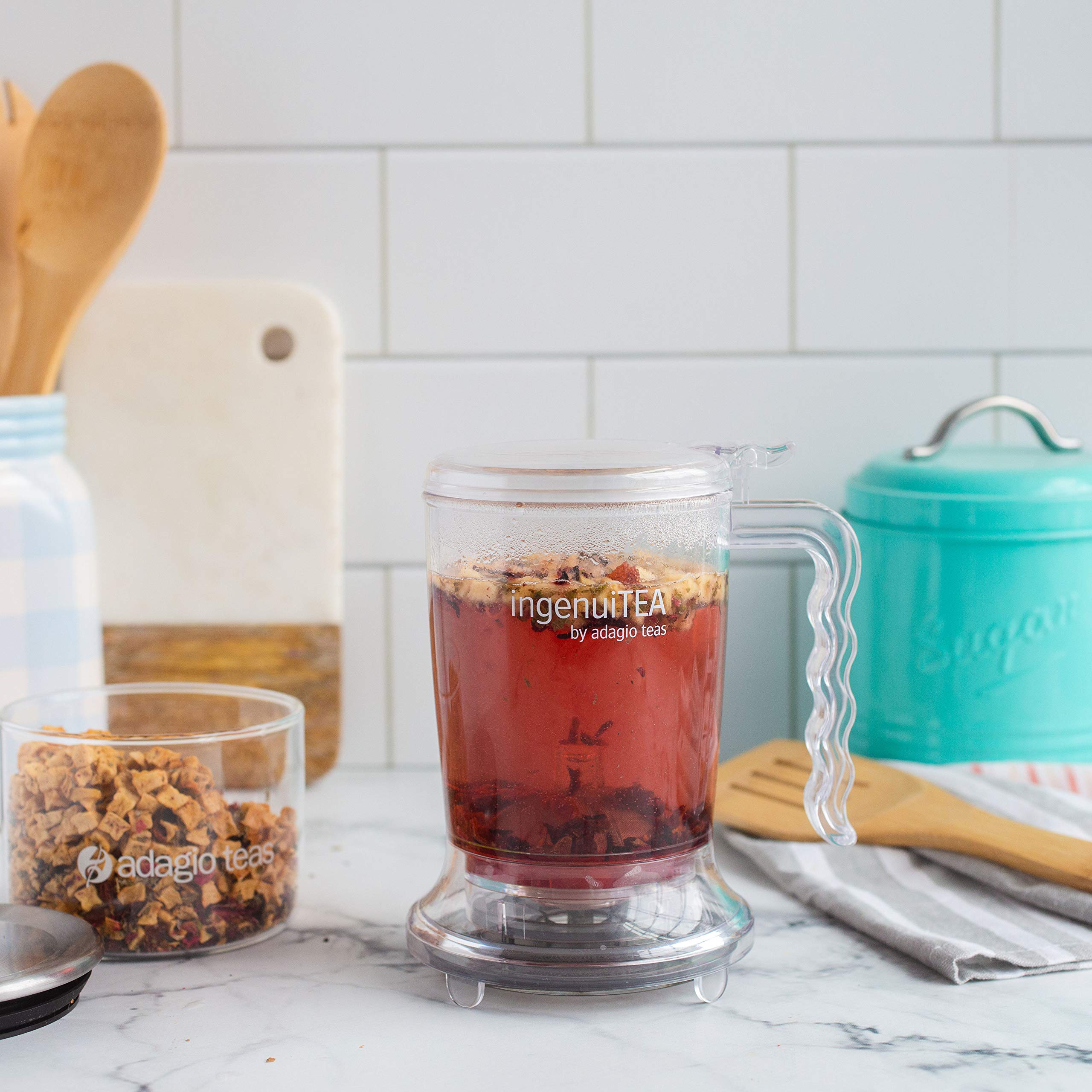 Adagio Teas Ingenuitea Bottom-Dispensing Teapot,Clear,16 Oz