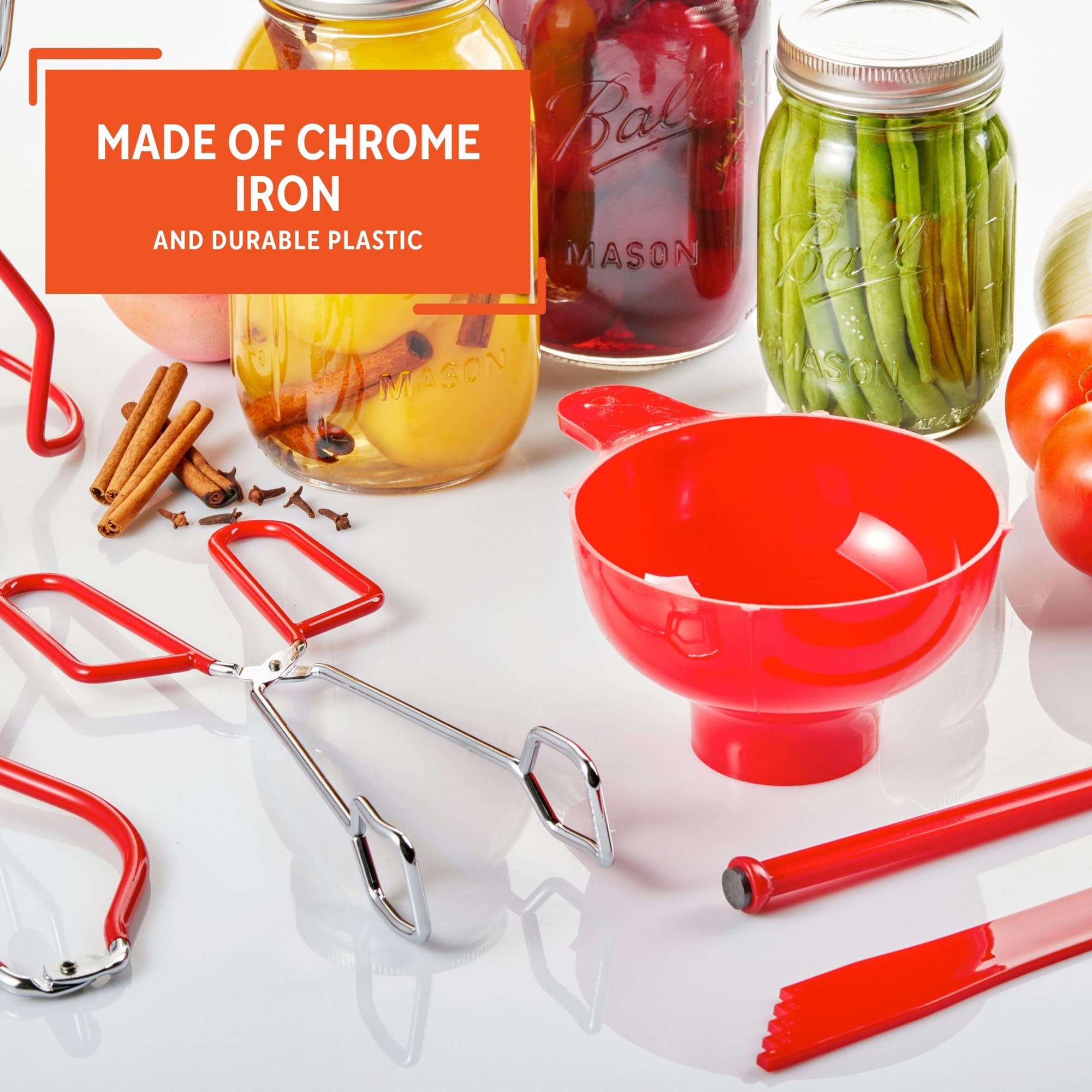 Mirro Tool Set Canning Kit, 6 Piece, Red