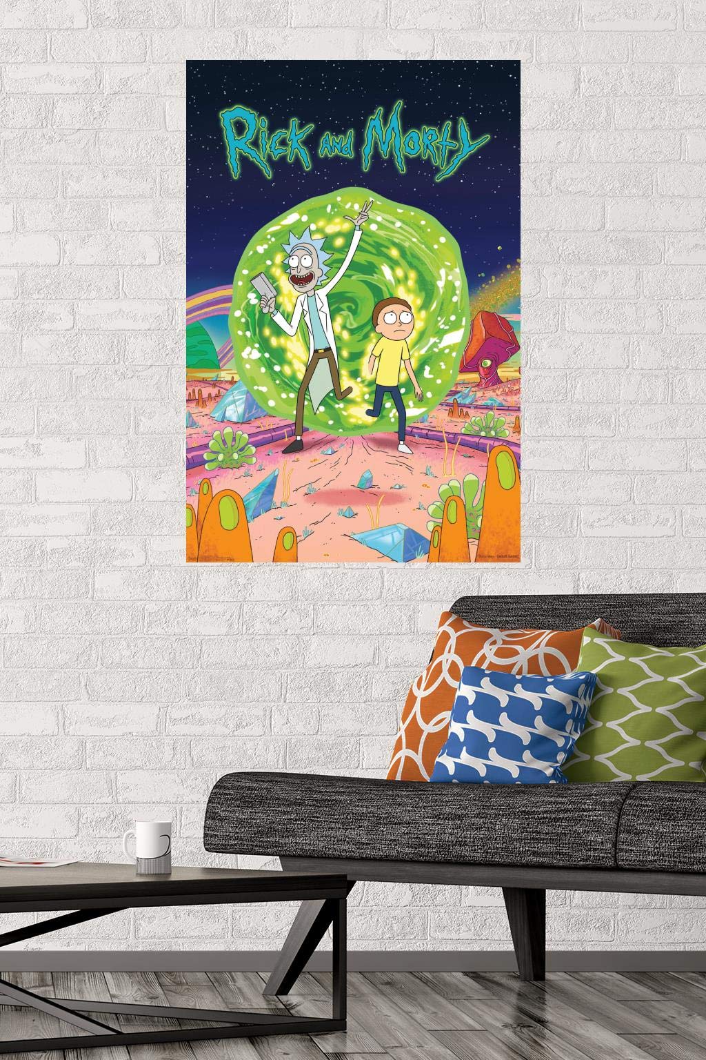 Trends International Rick And Morty - Cover Wall Poster, 22.375'' X 34'', Premium Unframed Version