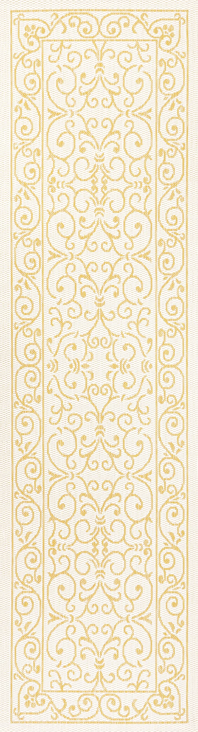 Jonathan Y Smb106M-28 Charleston Vintage Filigree Textured Weave Indoor Outdoor Area Rug, Classic, Traditional, Transitional Eas