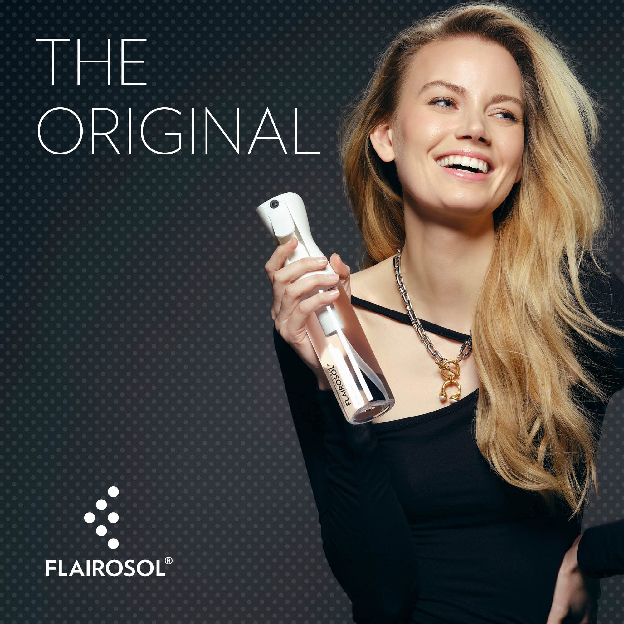 Flairosol - The Original, Spray Bottle For Hair, Plants & More, Continuous Mister, Ultra Fine Water Mist, 10.1Oz/300Ml, Clear Bo